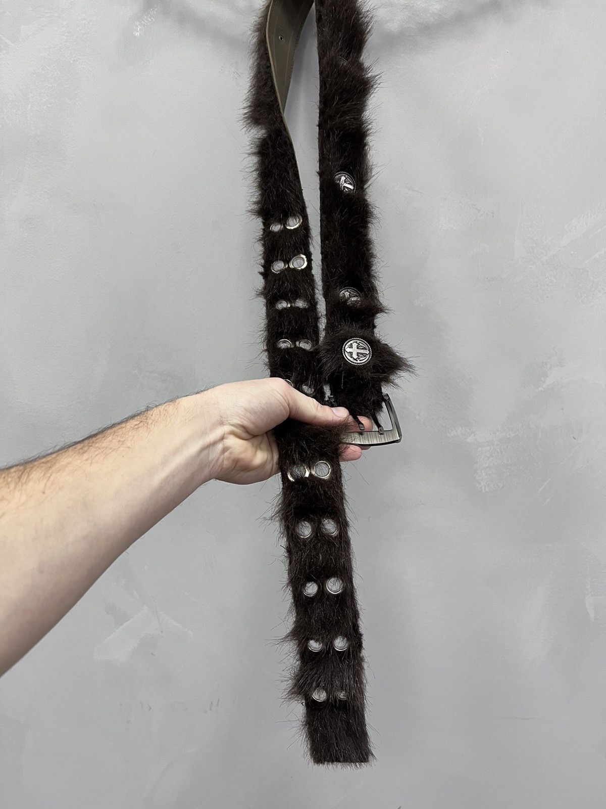 Hysteric Glamour × If Six Was Nine SALE✅✅AVANT-GARDE GOTHIC LEATHER fur BELT RICK OWENS STYLE Size ONE SIZE - 7 Thumbnail
