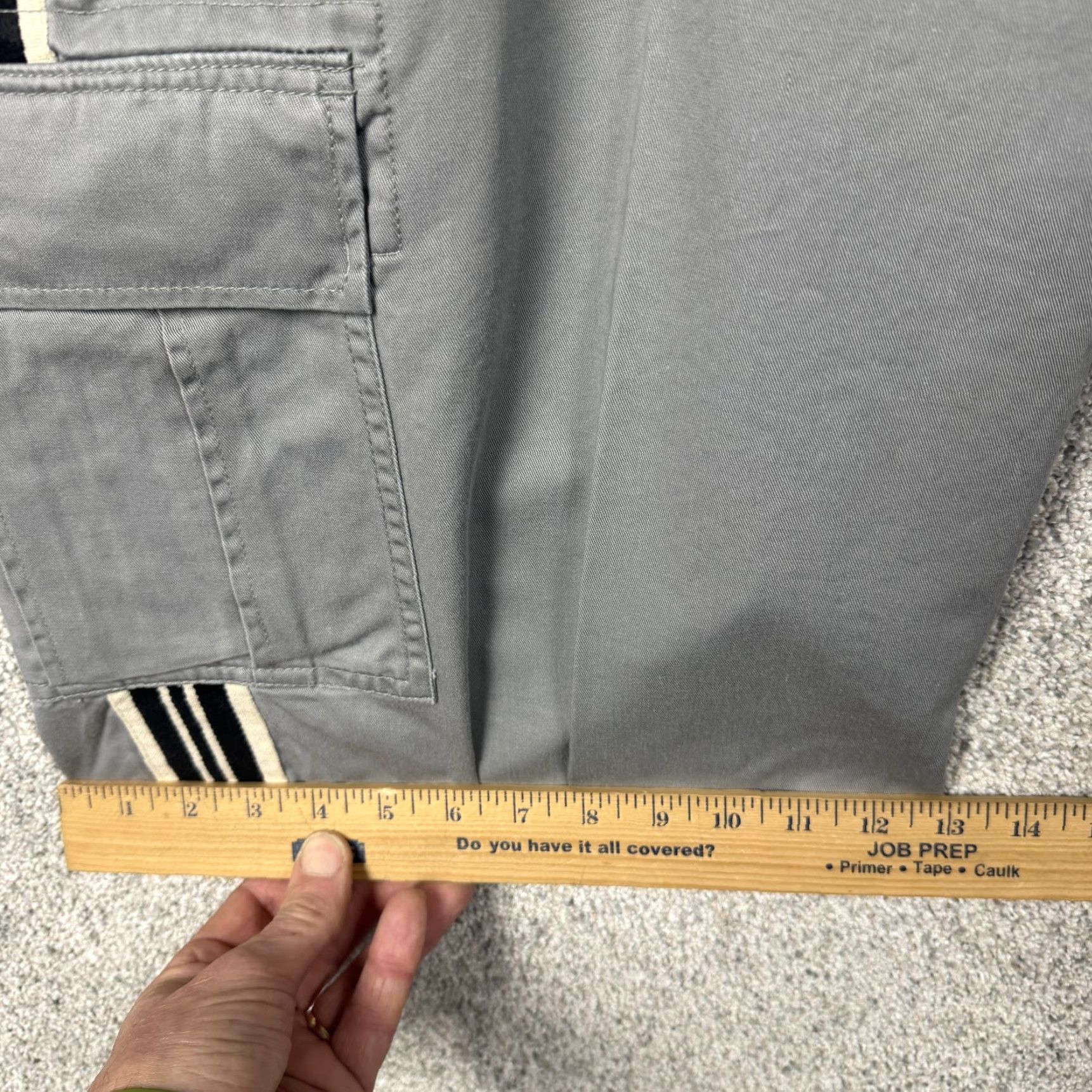 Route 66 Vintage Route 66 Cargo Shorts Mens 40x12 Gray Striped Canvas 90s Summer Casual Short Size US 40 / EU 56 - 4 Thumbnail