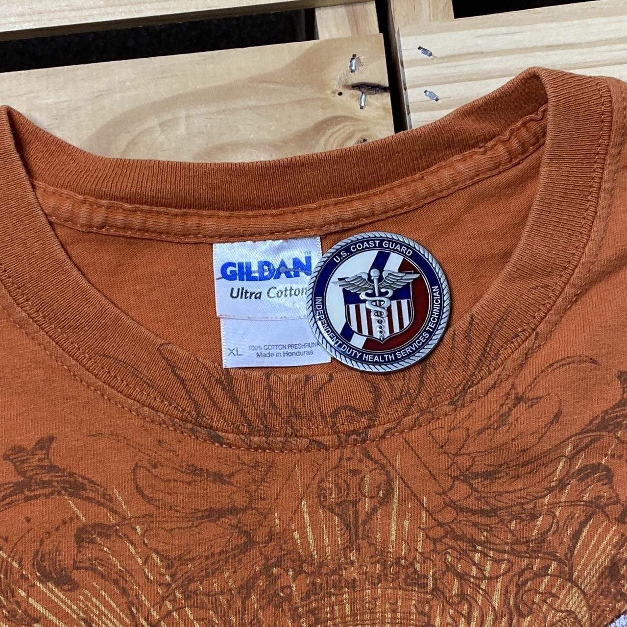 Gildan Freedom Rider Orange Y2K Biker Tee Size XL Size US XL / EU 56 / 4 - 3 Thumbnail