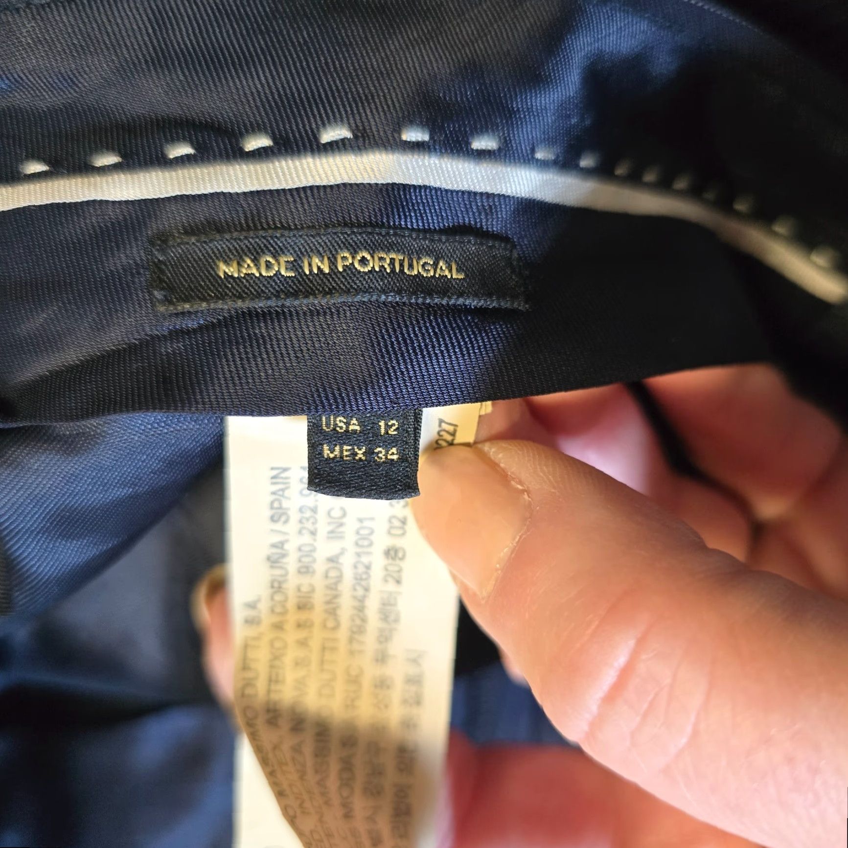 Massimo Dutti Massimo Dutti Pants Womens Size 12 Blue Pinstripe Wool Tapered Flat Front Career Dress Pants Womens Size 34" / US 12 / IT 48 - 5 Thumbnail