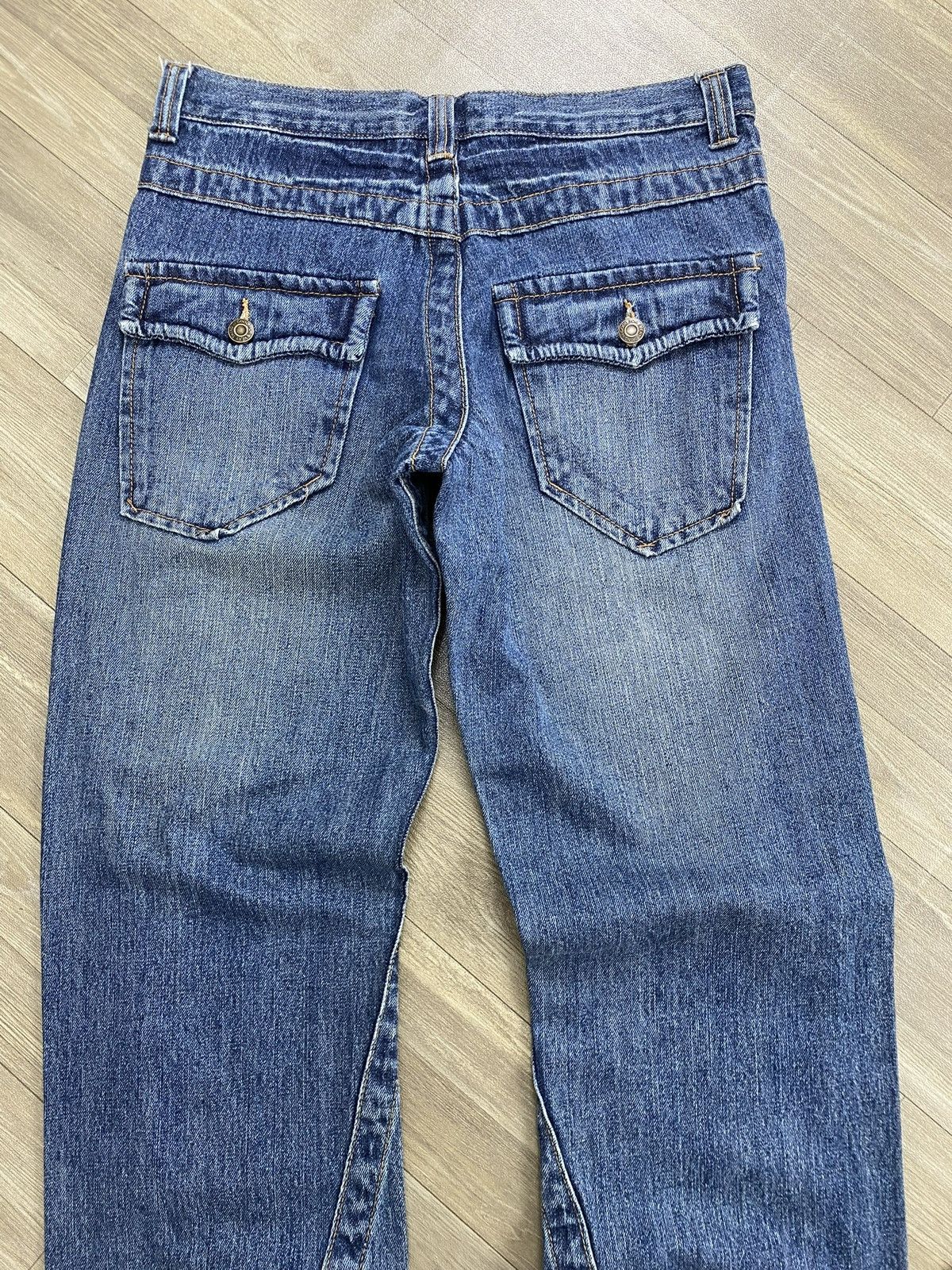 If Six Was Nine 2000s Jungle Storm Distressed Lgb Style Bootcut Flared Jeans Size US 30 / EU 46 - 19 Thumbnail