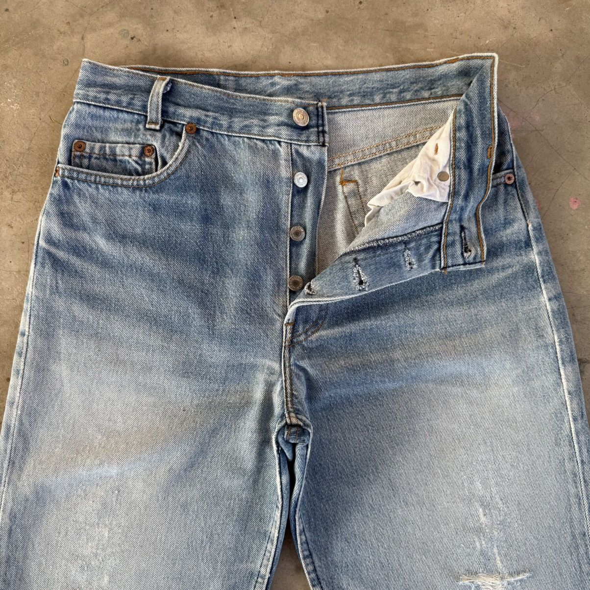 Levi's Vintage Clothing W30x30 Vintage Levi's 701 USA Faded Button Fly Denim Jean Size US 30 / EU 46 - 9 Thumbnail