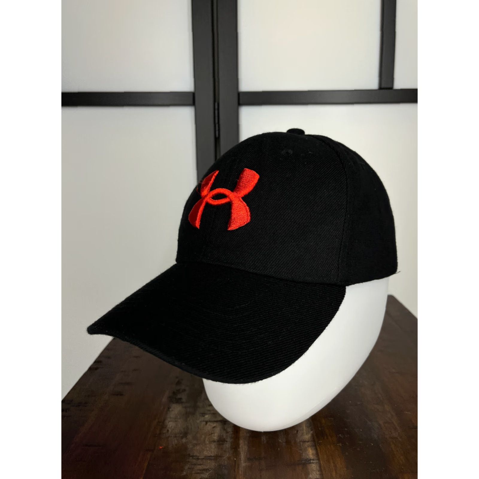 Under Armour Under Armour Hat Cap Adjustable One Size Black Red Embroidered Polyester/ Twill Men Golf Hat Cap, Outdoor, Sports, Casual, Travel Size ONE SIZE - 4 Thumbnail