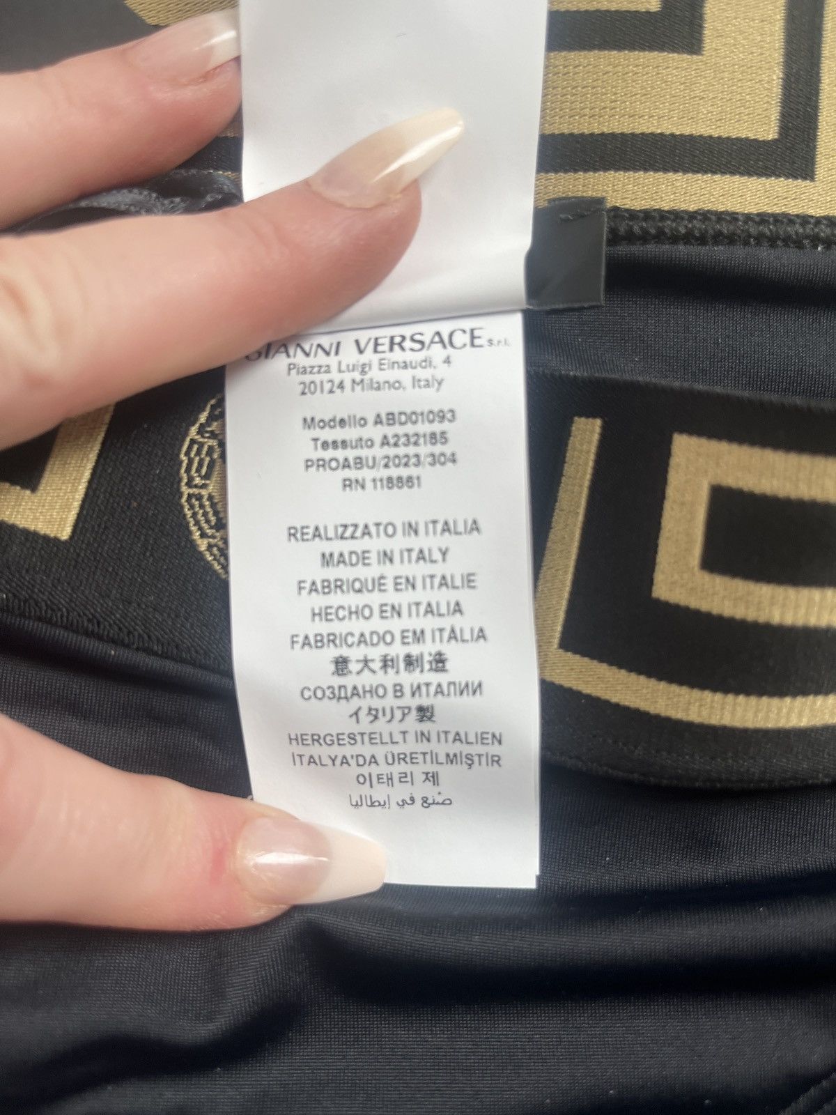 Versace NWT VERSACE black/gold GORGEOUS bikini SET size 5/L Size ONE SIZE - 8 Thumbnail