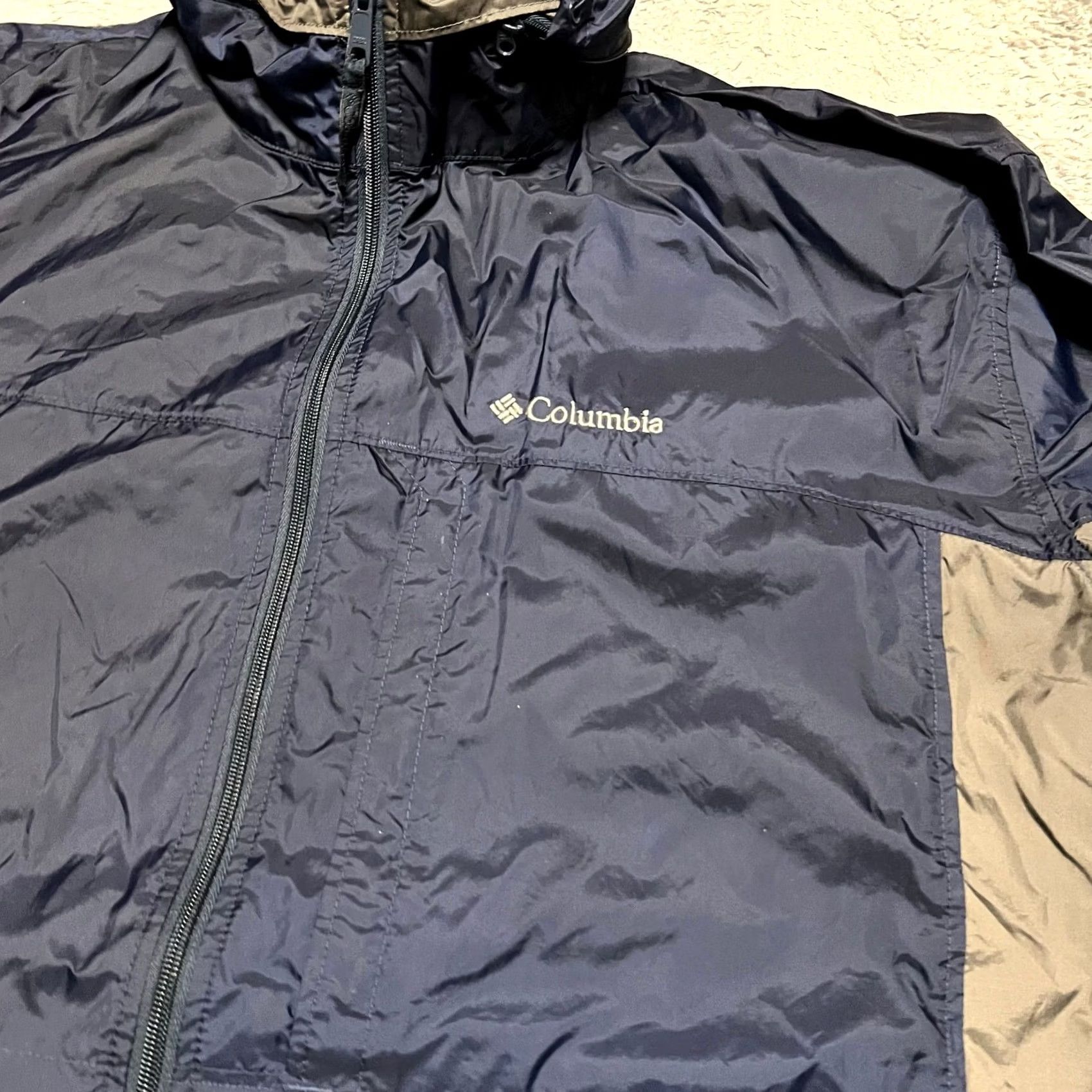 Vintage Columbia Jacket Windbreaker Blue Coat Nylon Rain Hooded Mens XXL Vented Modern2XL Size US XXL / EU 58 / 5 - 2 Thumbnail