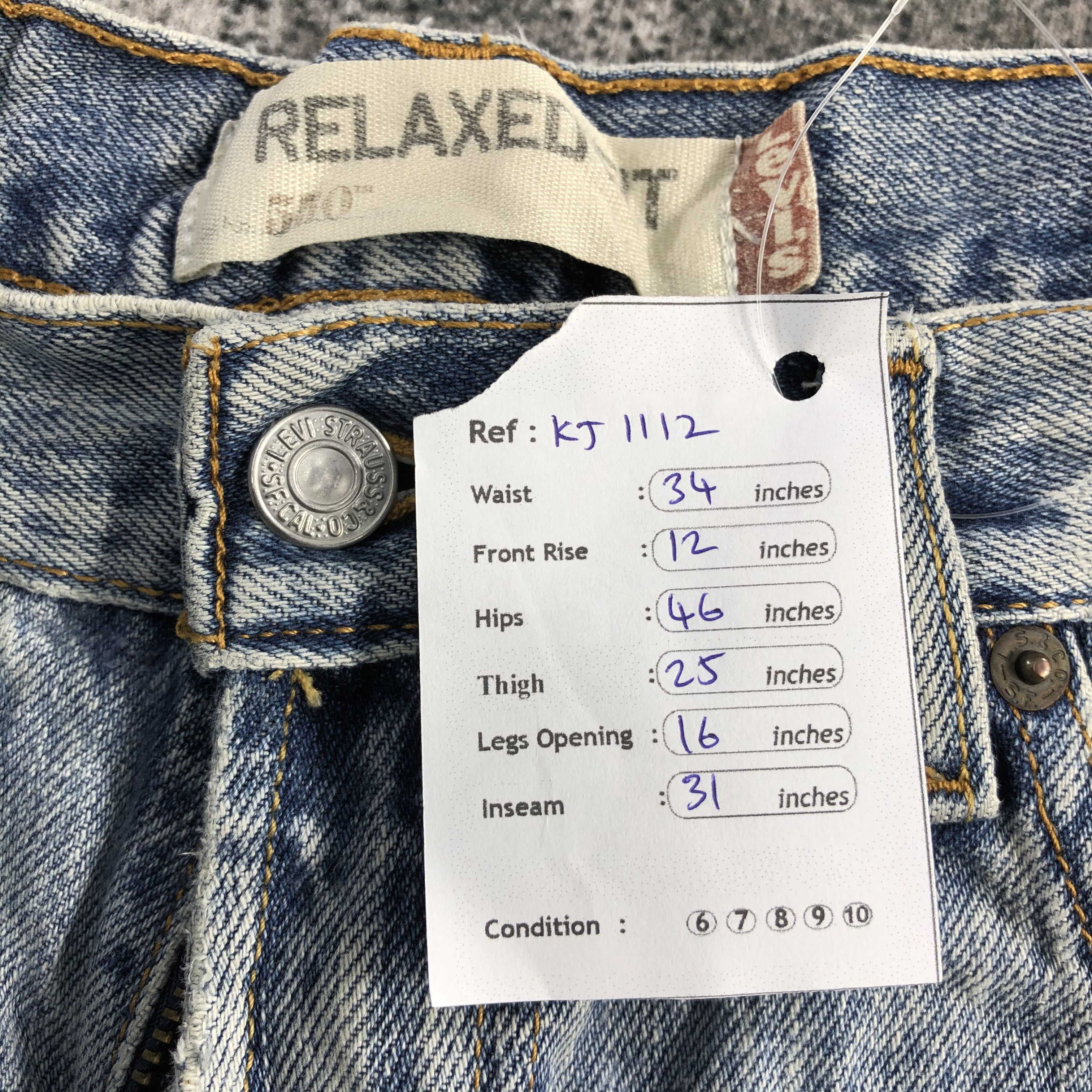 Levi's Vintage Levis 550 Jeans Distressed Denim KJ1112 Size US 34 / EU 50 - 16 Thumbnail