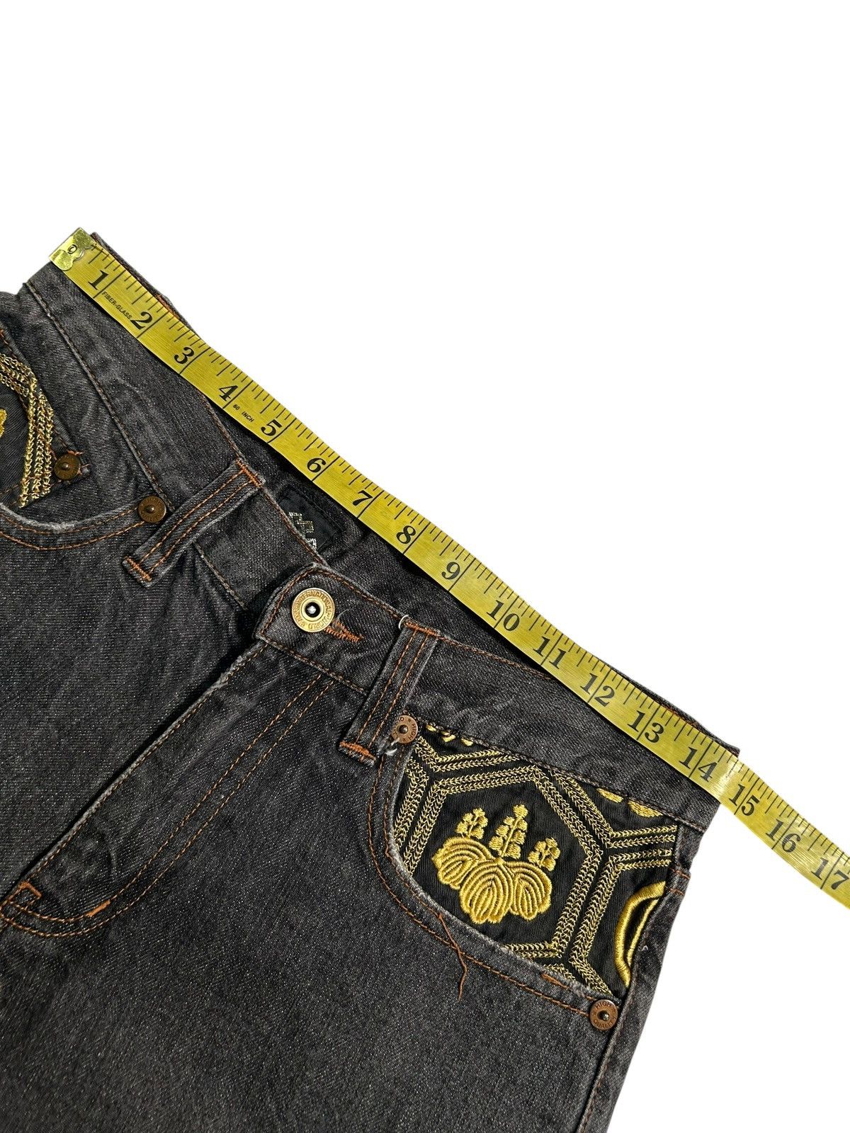 Japanese Brand Karakuri Tamshii Inspired Multi Pocket Denim Jeans Rare Size US 29 - 12 Thumbnail