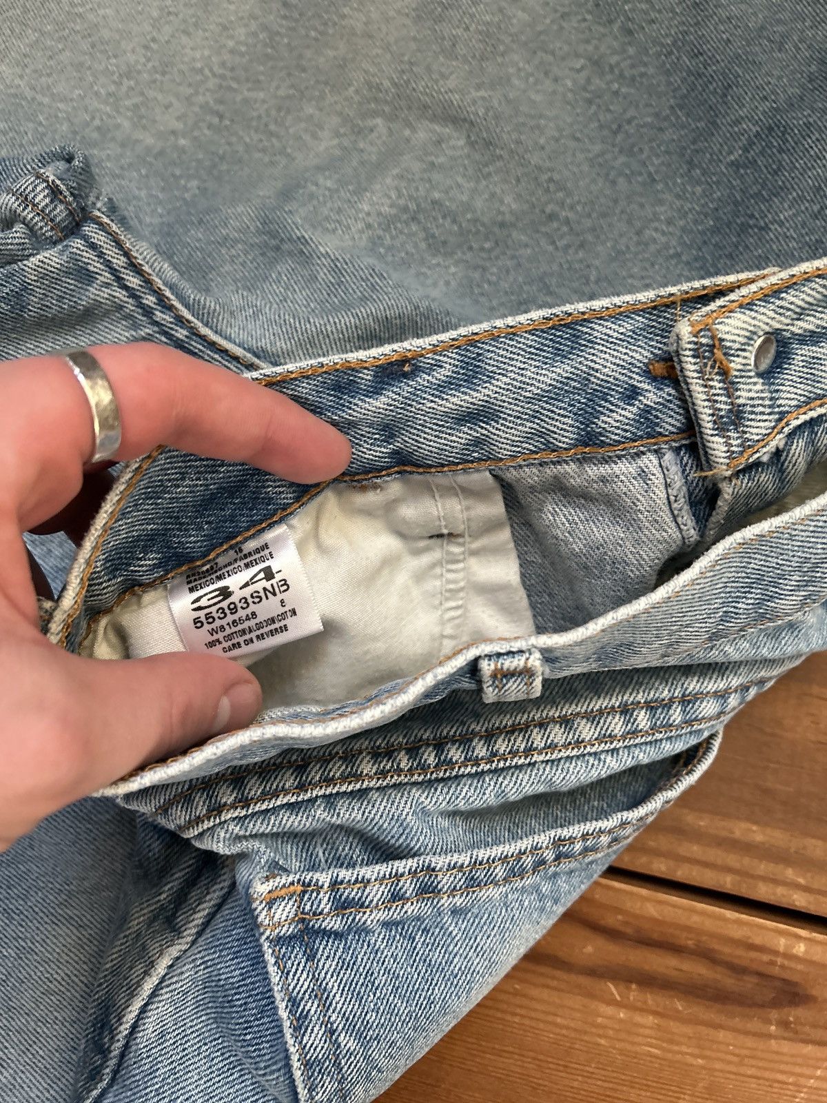 Dickies × Vintage Vintage 90s Y2K Dickies Baggy Blue Jean Carpenter Shorts Size US 31 - 3 Thumbnail