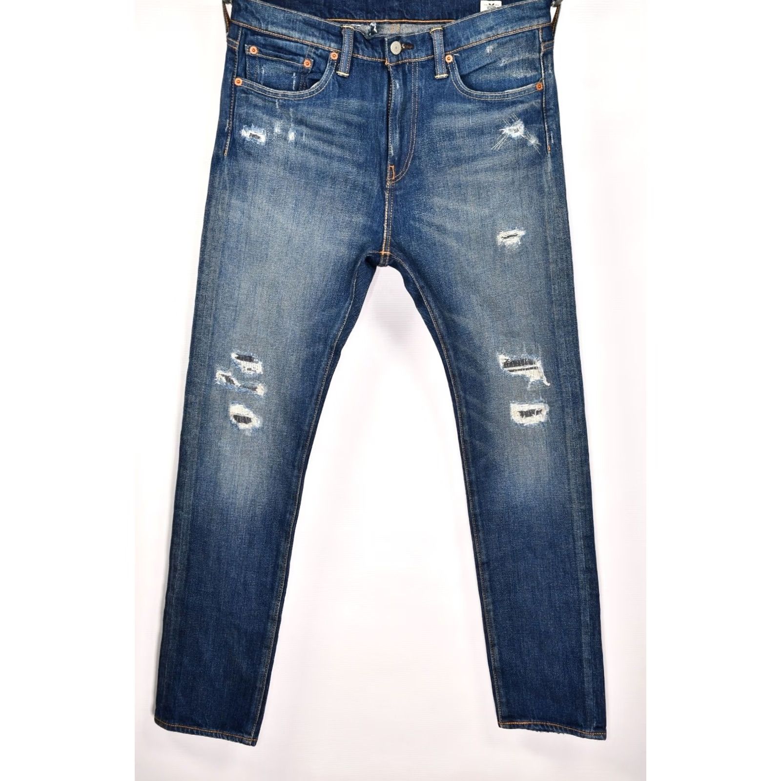 Levi's Levi's 510 White Oak Cone Denim Jeans Distressed Men's W32 L32 Blue Size US 32 / EU 48 - 3 Thumbnail