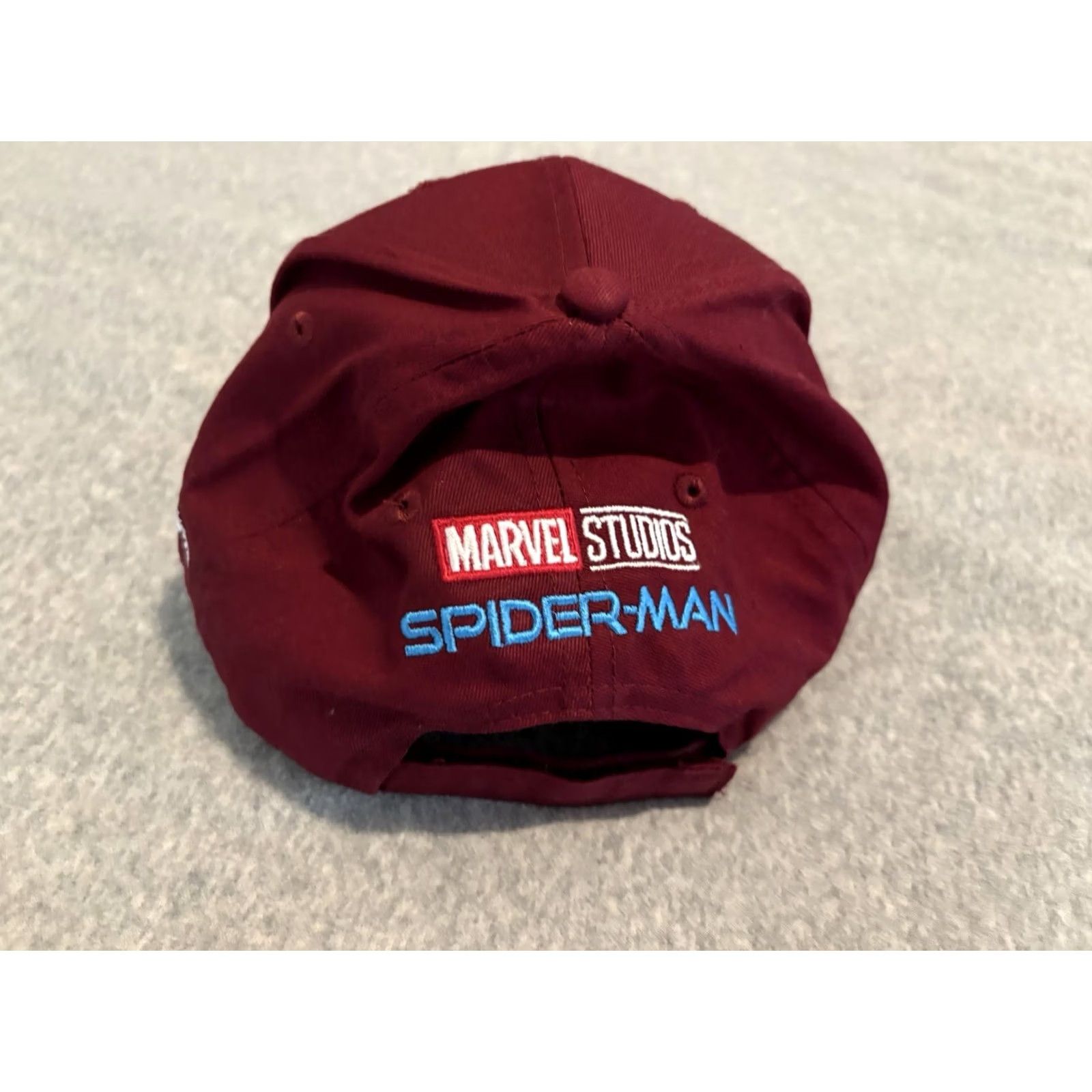 Vintage KC Caps Marvel Spider-Man: No Way Home Crew Hat Mens One Size Maroon Baseball Cap Movie Velcro back Tom Holland Spider-Man Size ONE SIZE - 3 Thumbnail