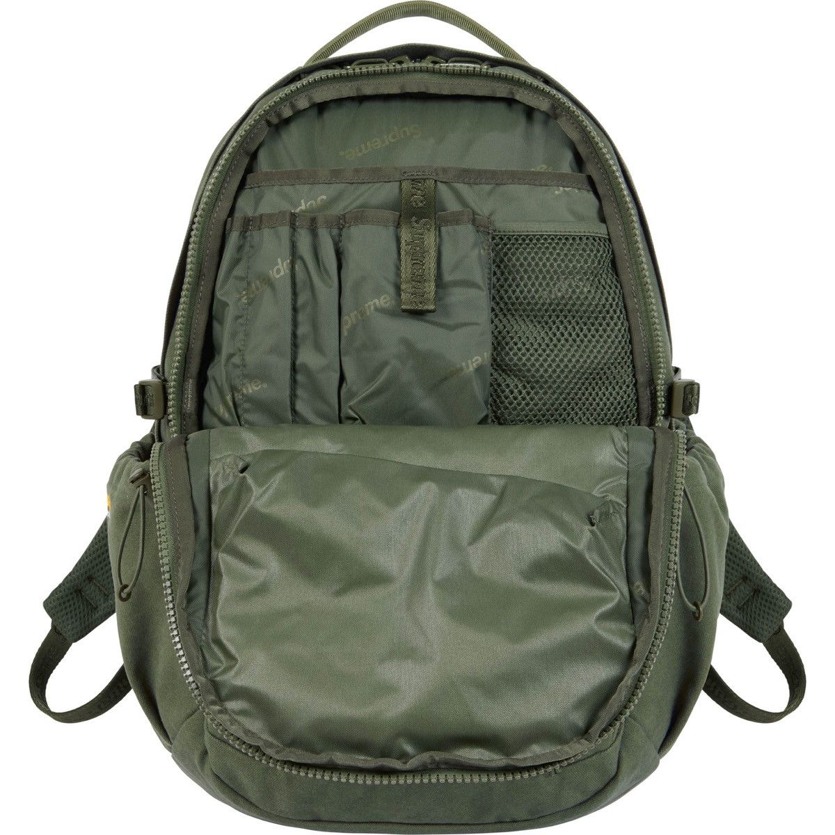 Supreme Backpack Olive SS25 Water Resistant Cordura 28L Logo