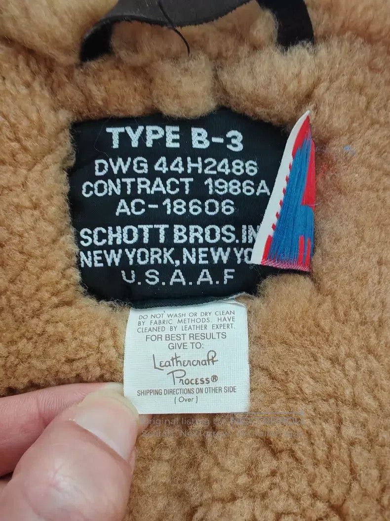 Schott Schott b3 fur integrated Size US M / EU 48-50 / 2 - 6 Thumbnail