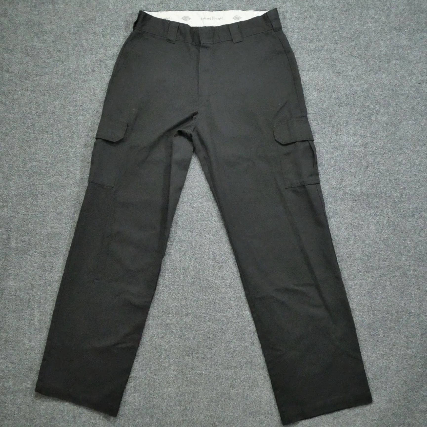 Dickies Dickies Pants Mens 34x34 Black Cargo Chino Relaxed Straight Workwear Size US 34 / EU 50 - 2 Thumbnail