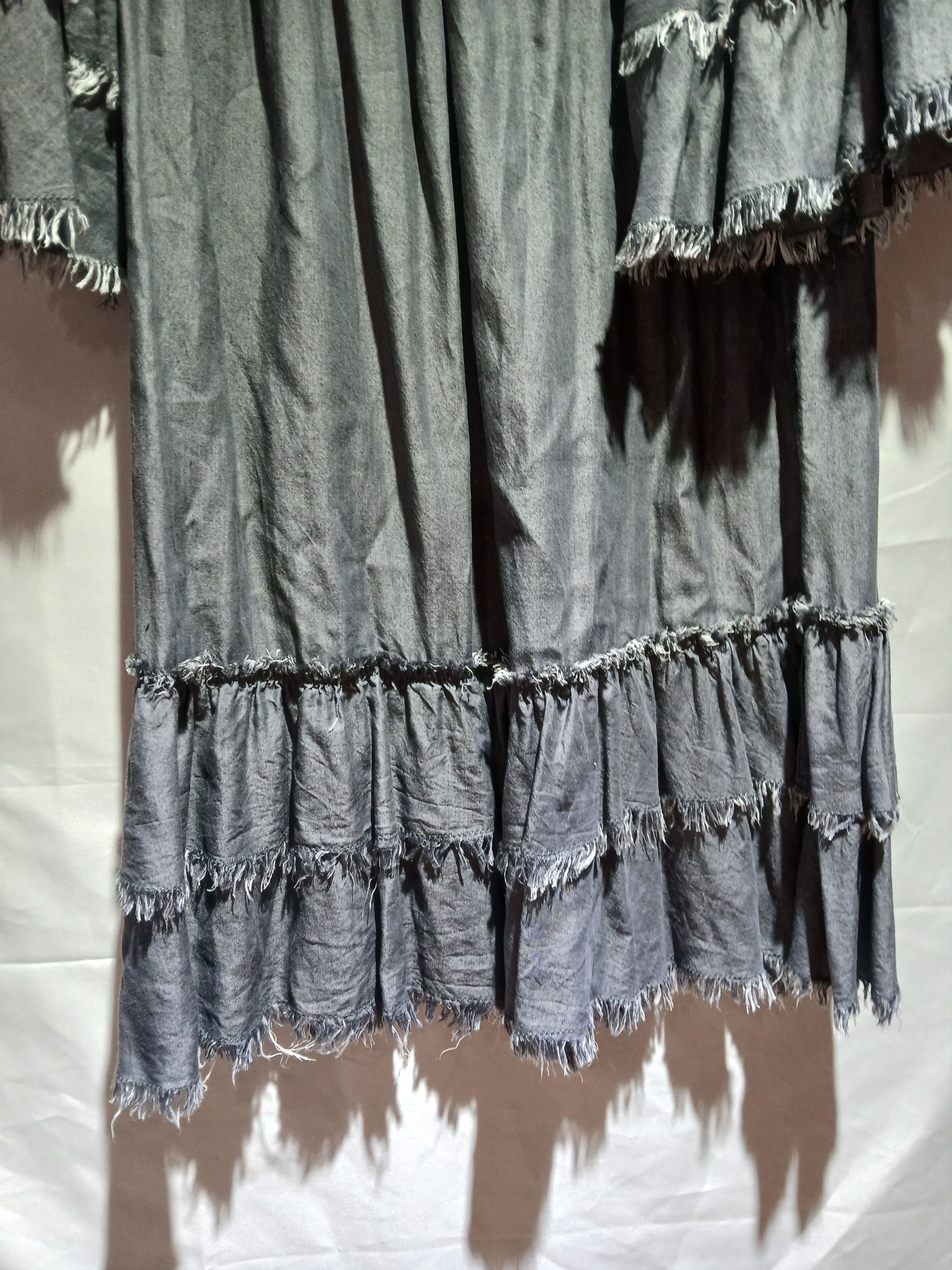 ELAN Elan grey peasant boho dress size large Size L / US 10 / IT 46 - 3 Thumbnail