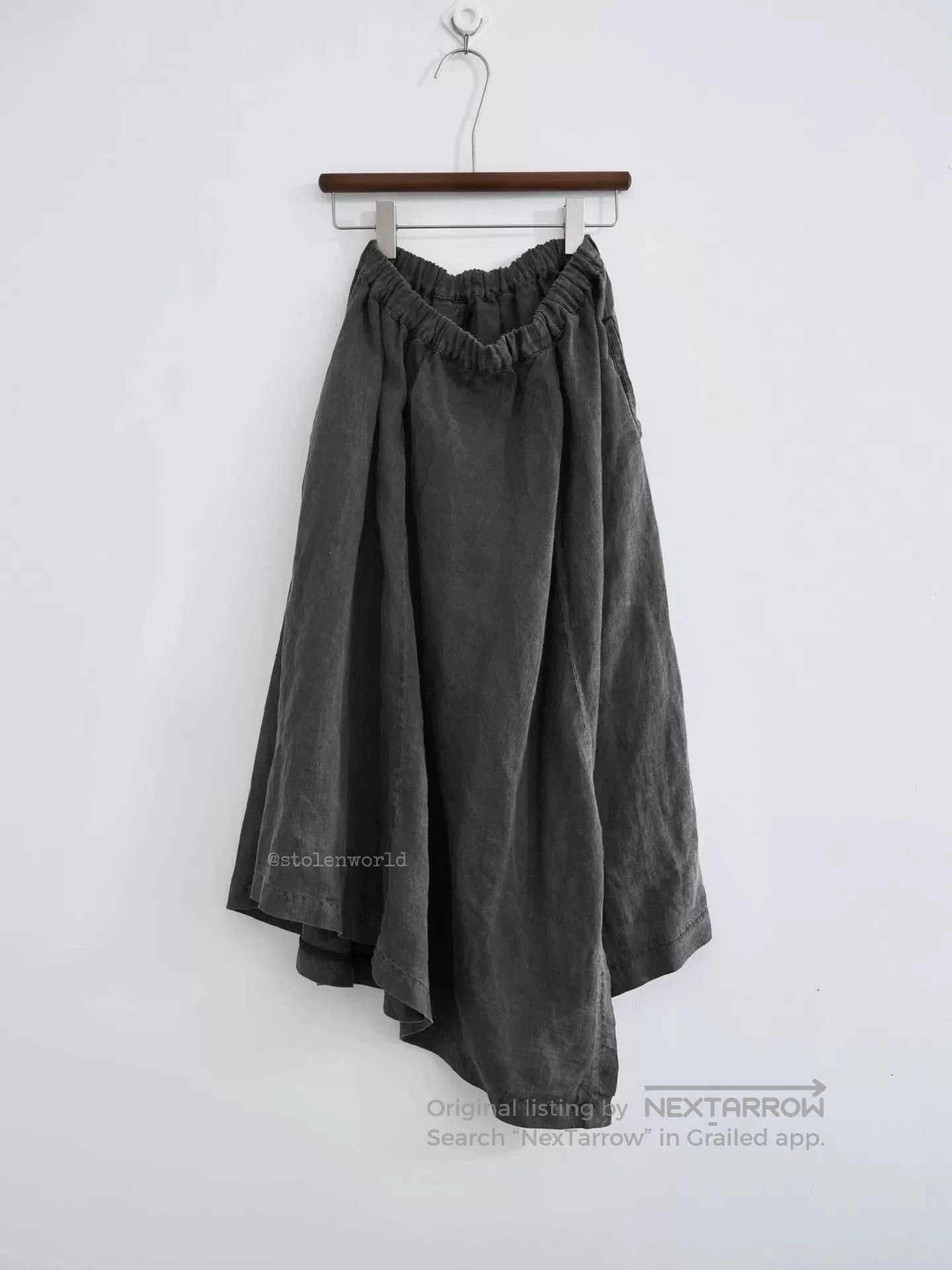 Y's Y's Yokohama Mud Dyed Linen Skirt. Size 26" / US 2 / IT 38 - 3 Thumbnail