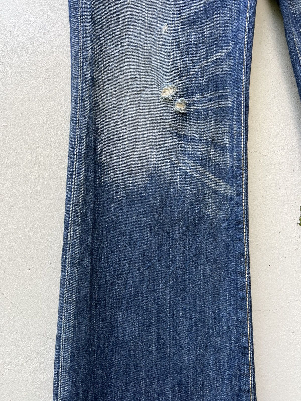 Levi's Vintage 2006 Levi’s 517 Distress Fade Denim Flap Flare Jeans Size US 34 / EU 50 - 9 Thumbnail