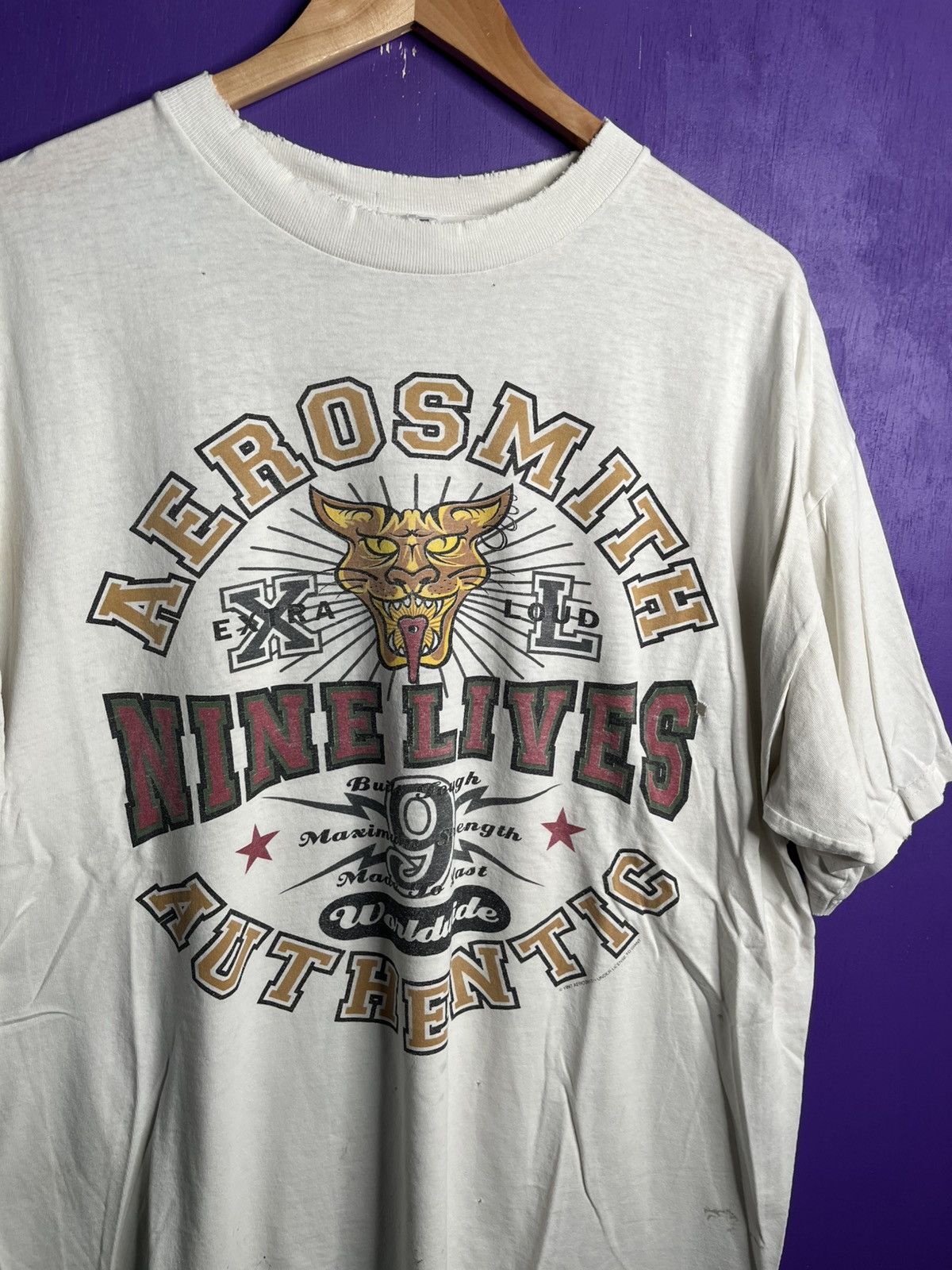 Band Tees × Vintage Vintage 1997 Aerosmith nine lives tour t-shirt Size US XL / EU 56 / 4 - 3 Thumbnail