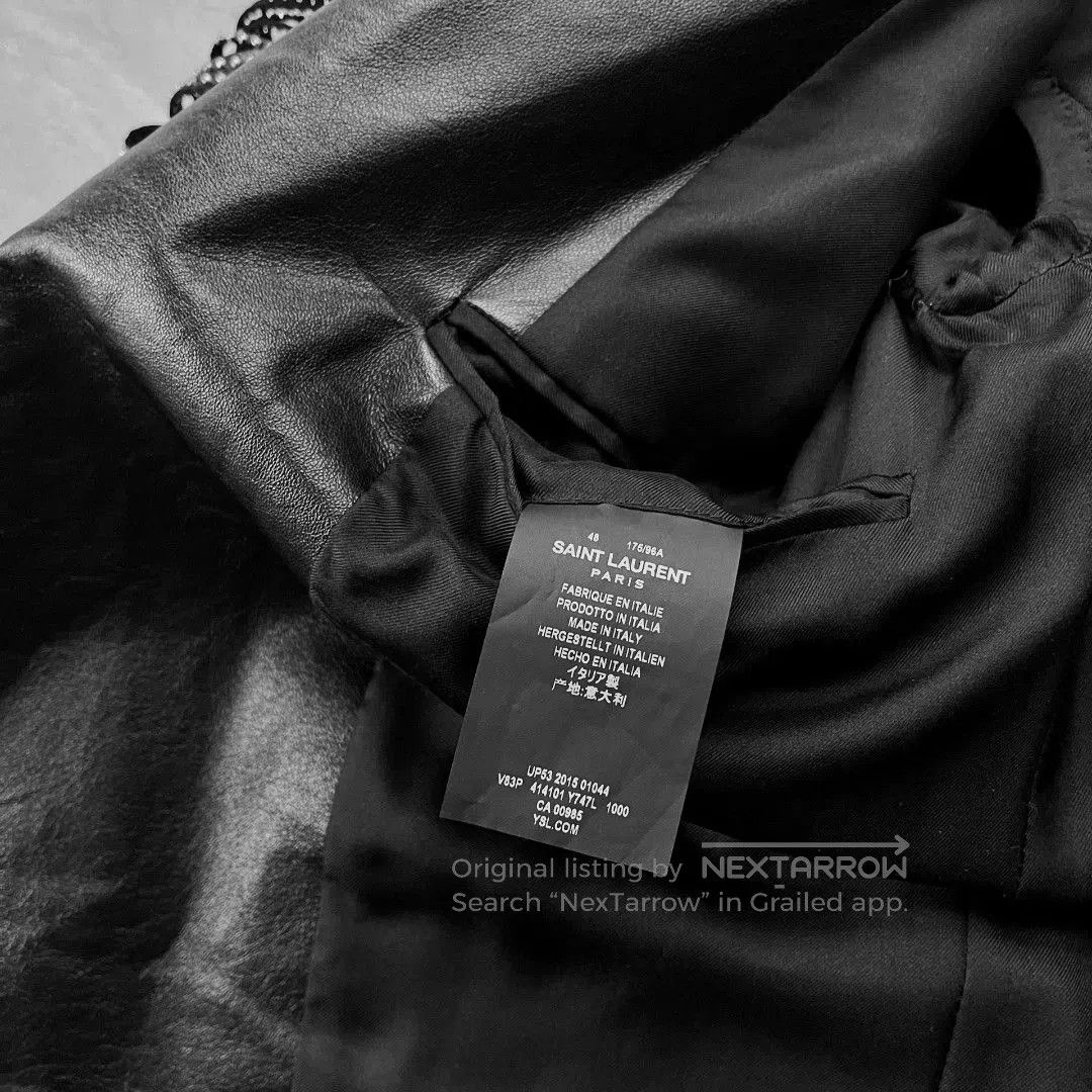 Saint Laurent Paris Saint Laurent Fringe Leather Collar Blazer. Size US M / EU 48-50 / 2 - 9 Thumbnail