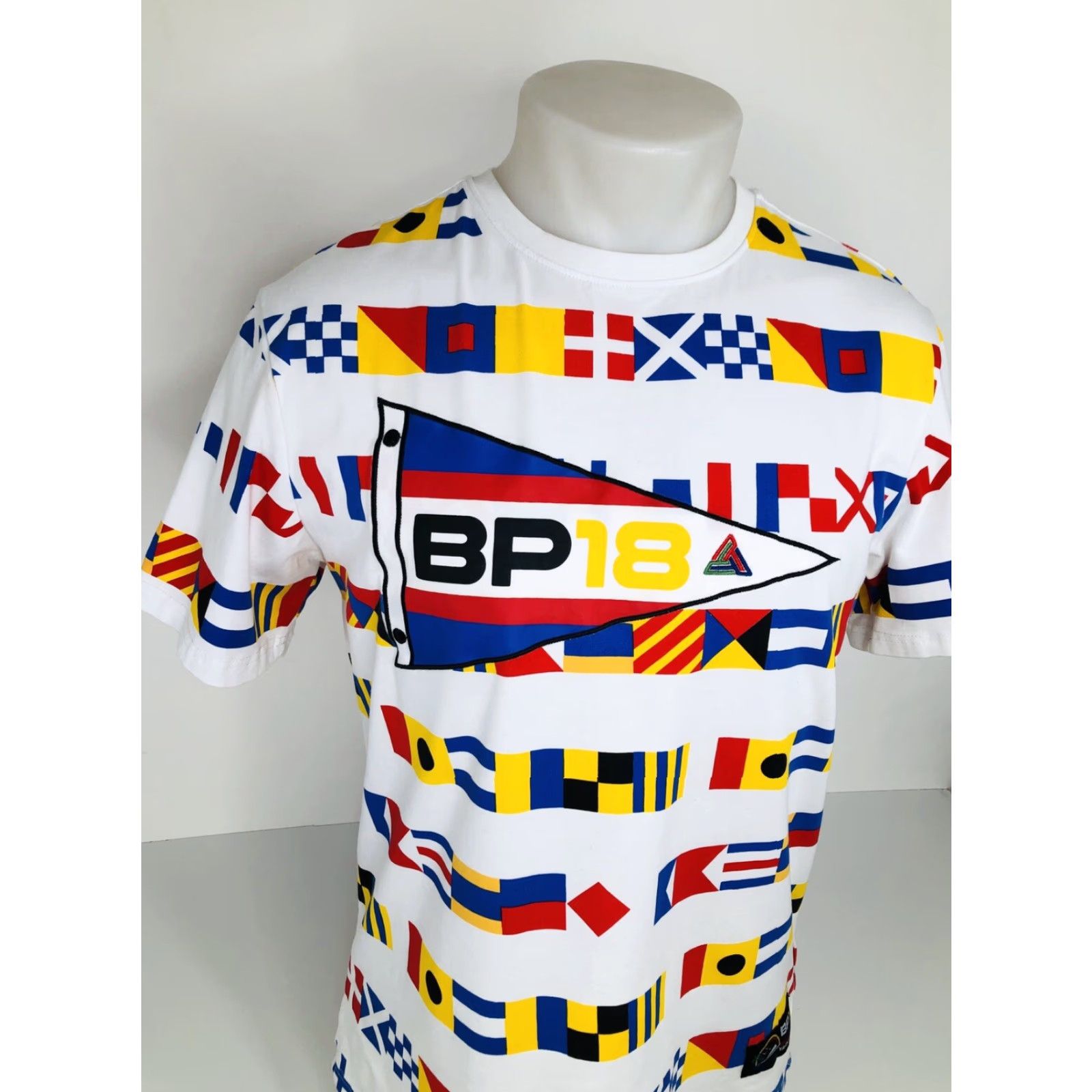 Black Pyramid BLACK PYRAMID BP18 - Embroidered Flag White Shirt M Mens Sm/Md Size US M / EU 48-50 / 2 - 2 Thumbnail