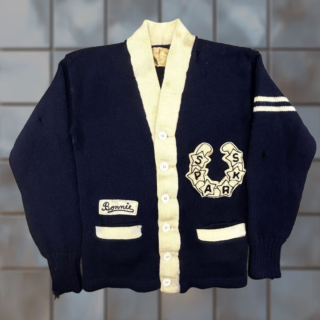 McGregor VINTAGE MacGregor Cardigan Sweater Womens S Navy Blue Wool Size S / US 4 / IT 40 - 1 Thumbnail