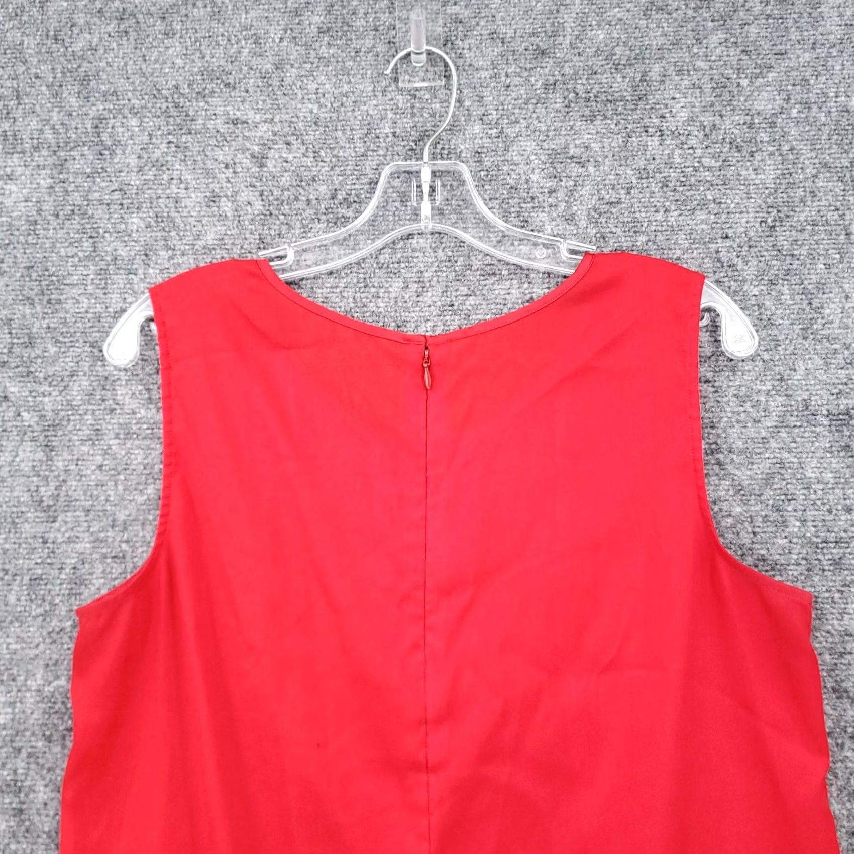 Ann Taylor Ann Taylor Tank Womens L Red Top Camisole Sleeveless Zip Keyhole Neck Round Neck (Solid) Size L / US 10 / IT 46 - 6 Thumbnail