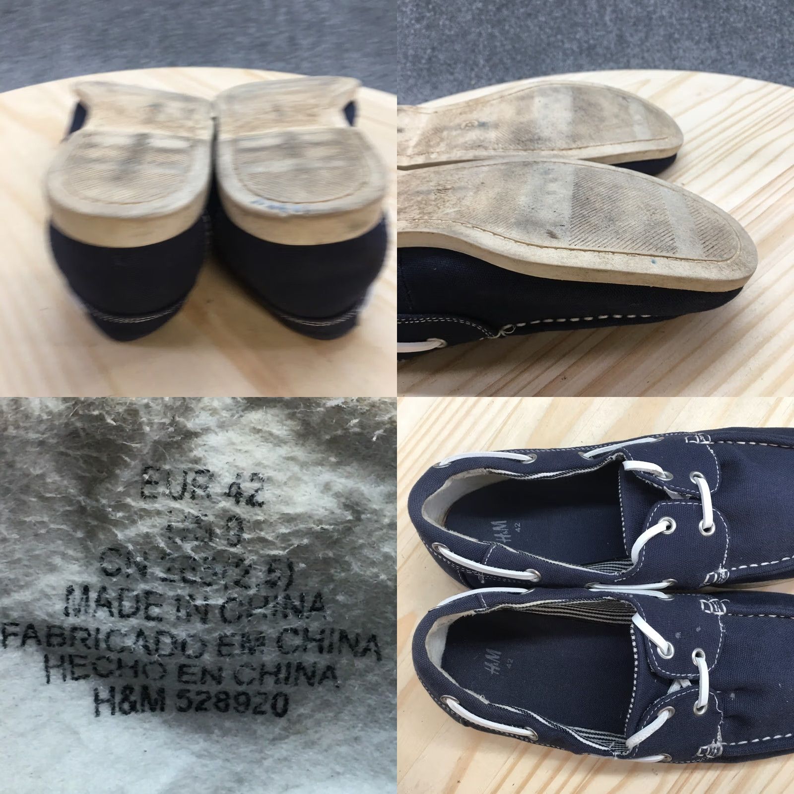 H&M H&M Boat Shoe Mens 42 Blue Fabric Lace Up Low Top Casual Sneakers Size US M / EU 48-50 / 2 - 9 Thumbnail