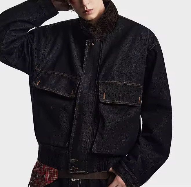 Other Retro Vintage Style Velvet Cargo Denim Jacket Size US XL / EU 56 / 4 - 3 Thumbnail