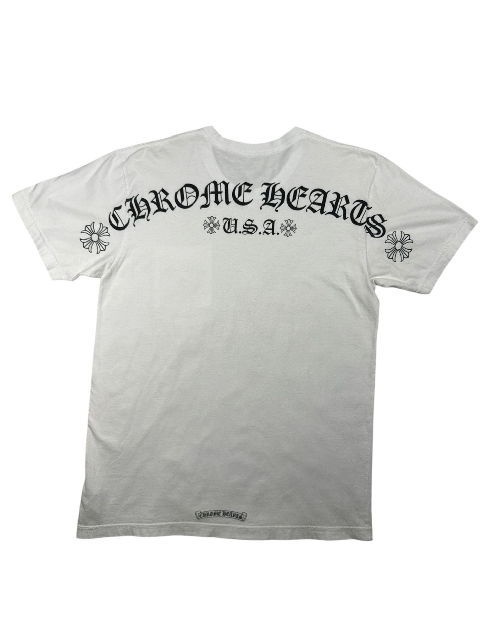 Chrome Hearts Chrome Hearts Shoulder Logo Pocket Tee USA Edition White Size US L / EU 52-54 / 3 - 2 Thumbnail