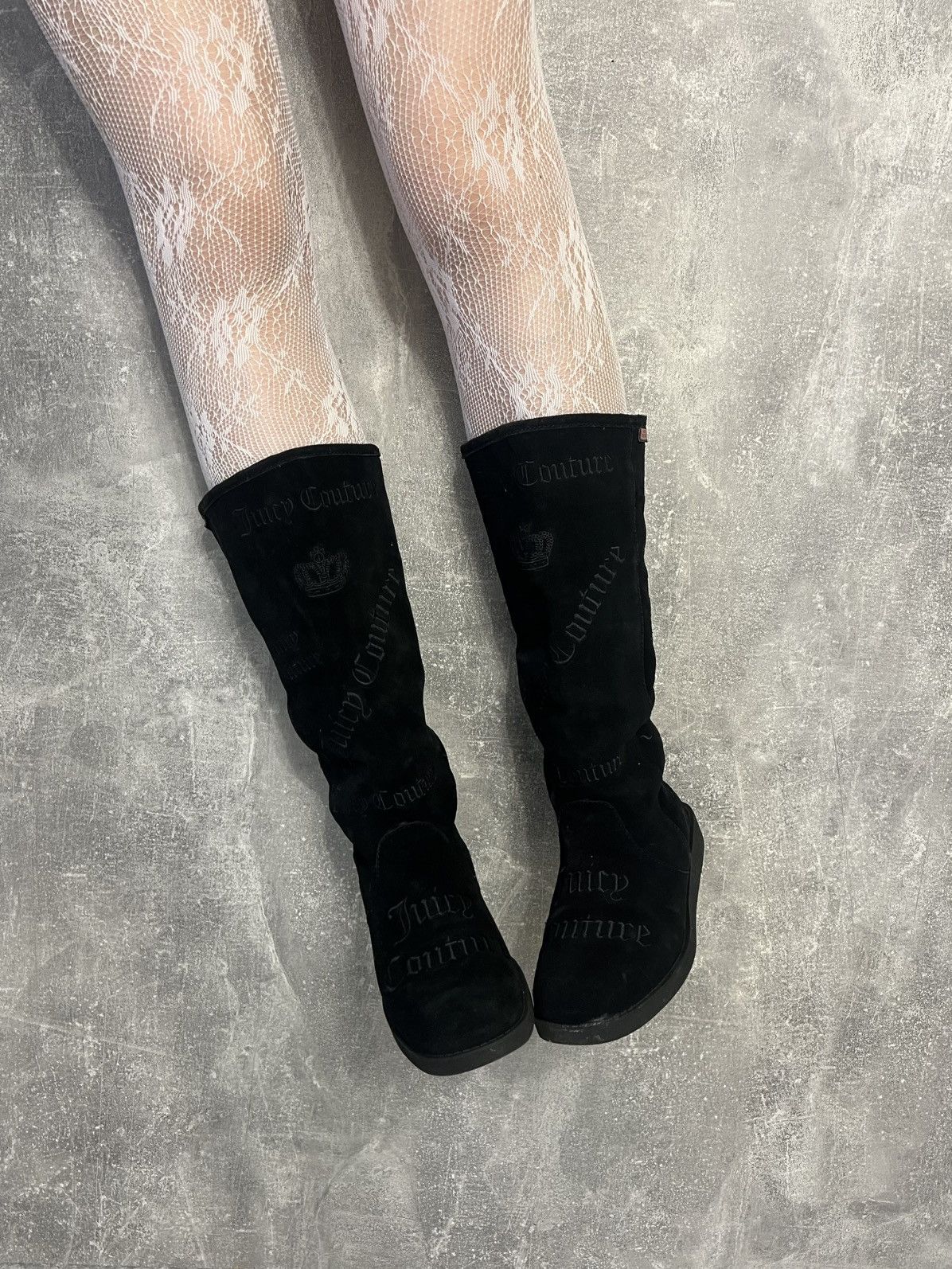 Juicy Couture × Vintage Vintage Juicy Couture high boxer boots moto biker shoes core Size US 7 / IT 37 - 6 Thumbnail