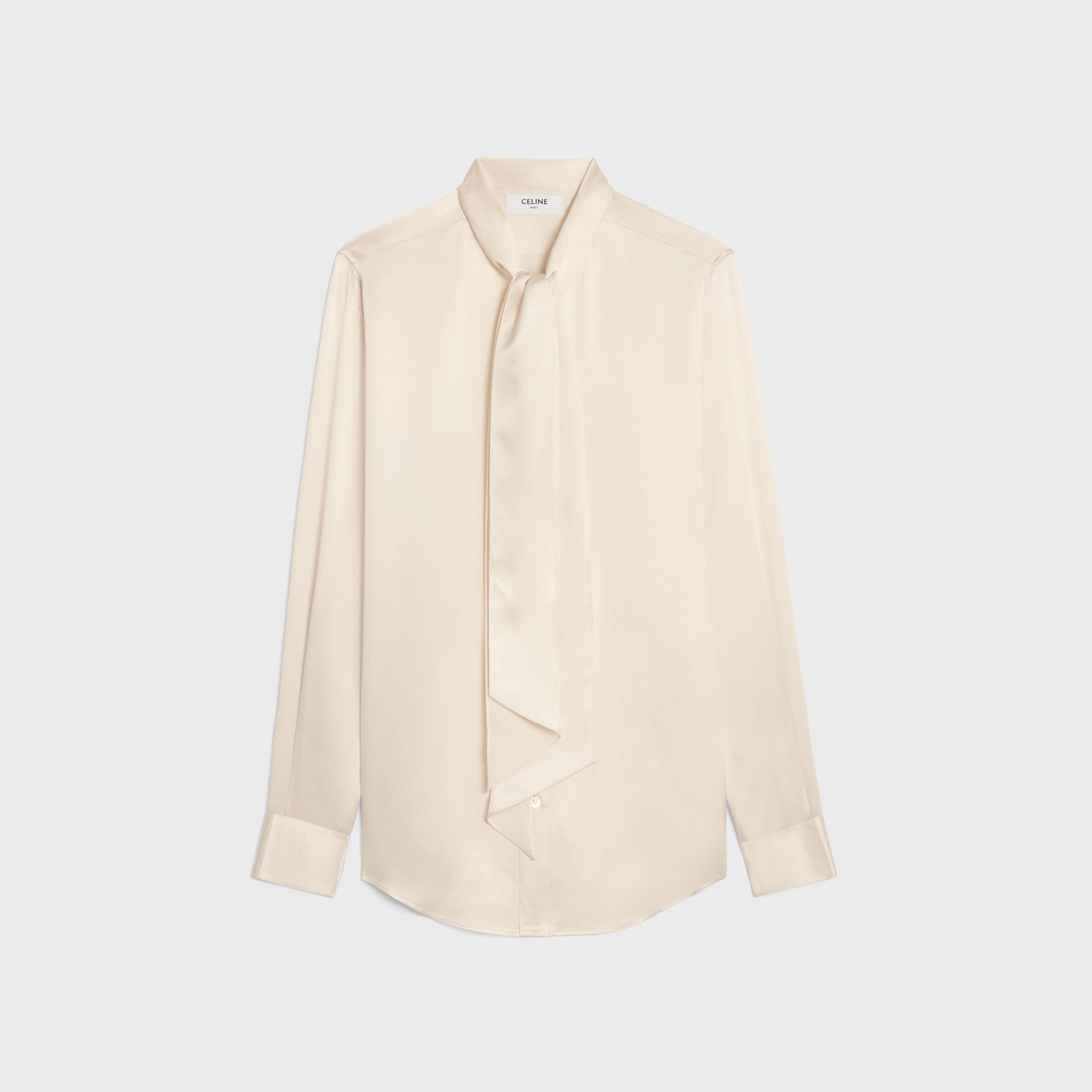 Celine romy shirt in satin silk off white Size XS / US 0-2 / IT 36-38 - 1 Thumbnail