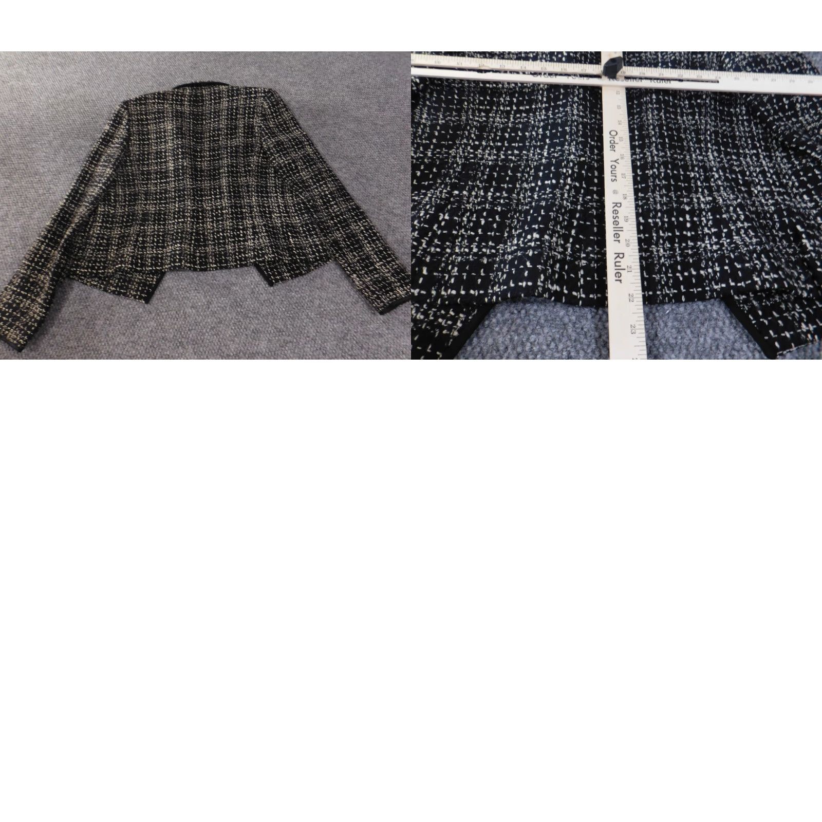 Ellen Tracy Linda Allard Ellen Tracy Blazer Jacket Women 6 Black Wool Plaid Open Zip Lined Wool Blend Regular Wool Coat/Blazer Women Men Size M / US 6-8 / IT 42-44 - 8 Thumbnail