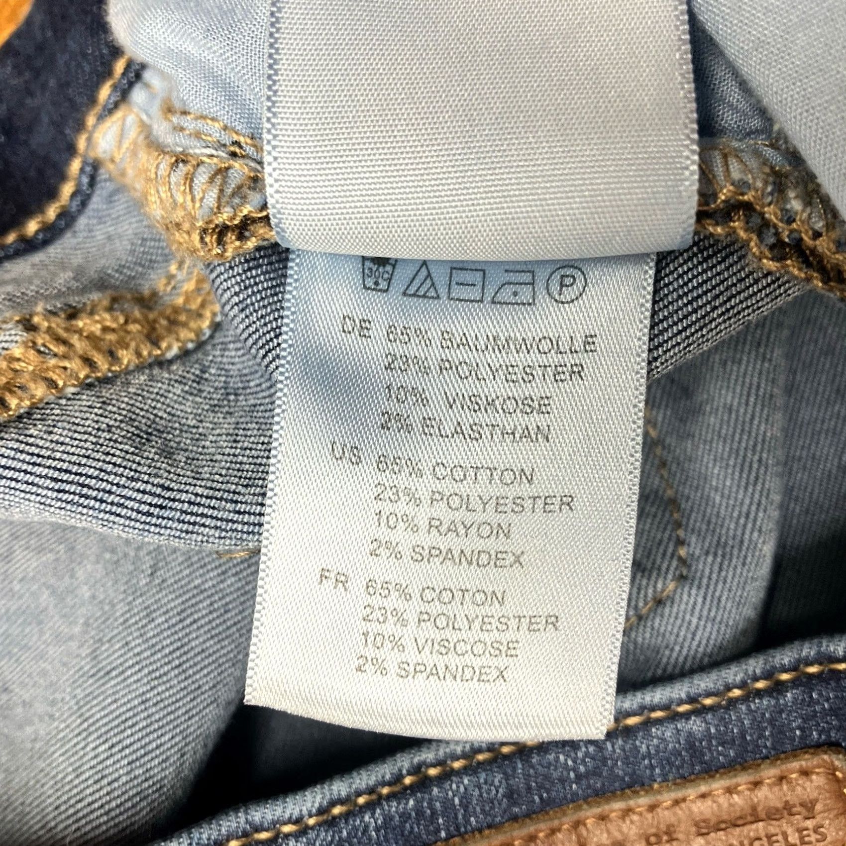 Vintage Articles of Society Jeans Cropped Regular 31 Dark Wash Stretch Raw Hem Jeans Womens Size 24" / US 00 / IT 34 - 7 Thumbnail