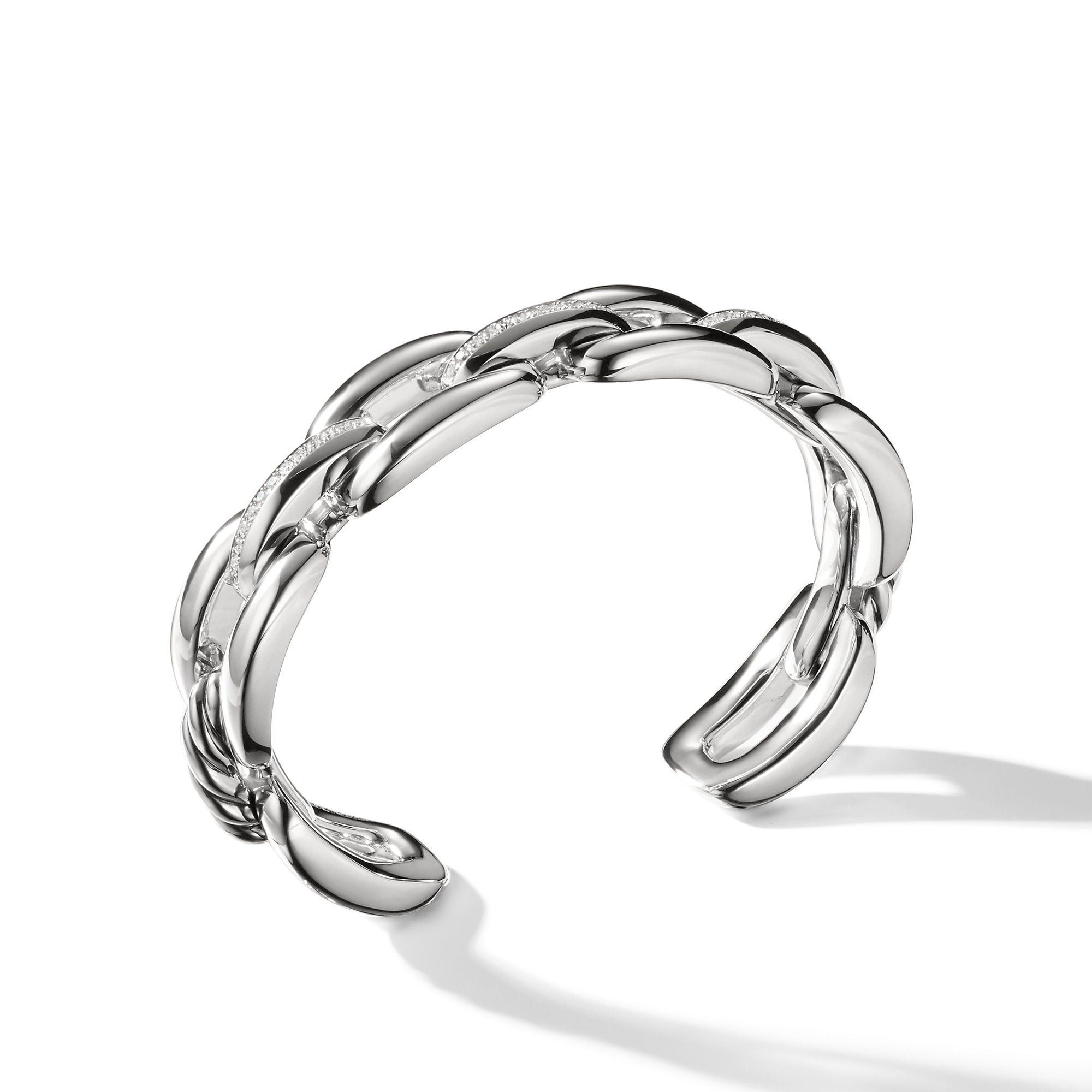 David Yurman o1w1db10526 B13509D Size:M/ Bracelet in Silver with Diamonds Size ONE SIZE - 1 Thumbnail