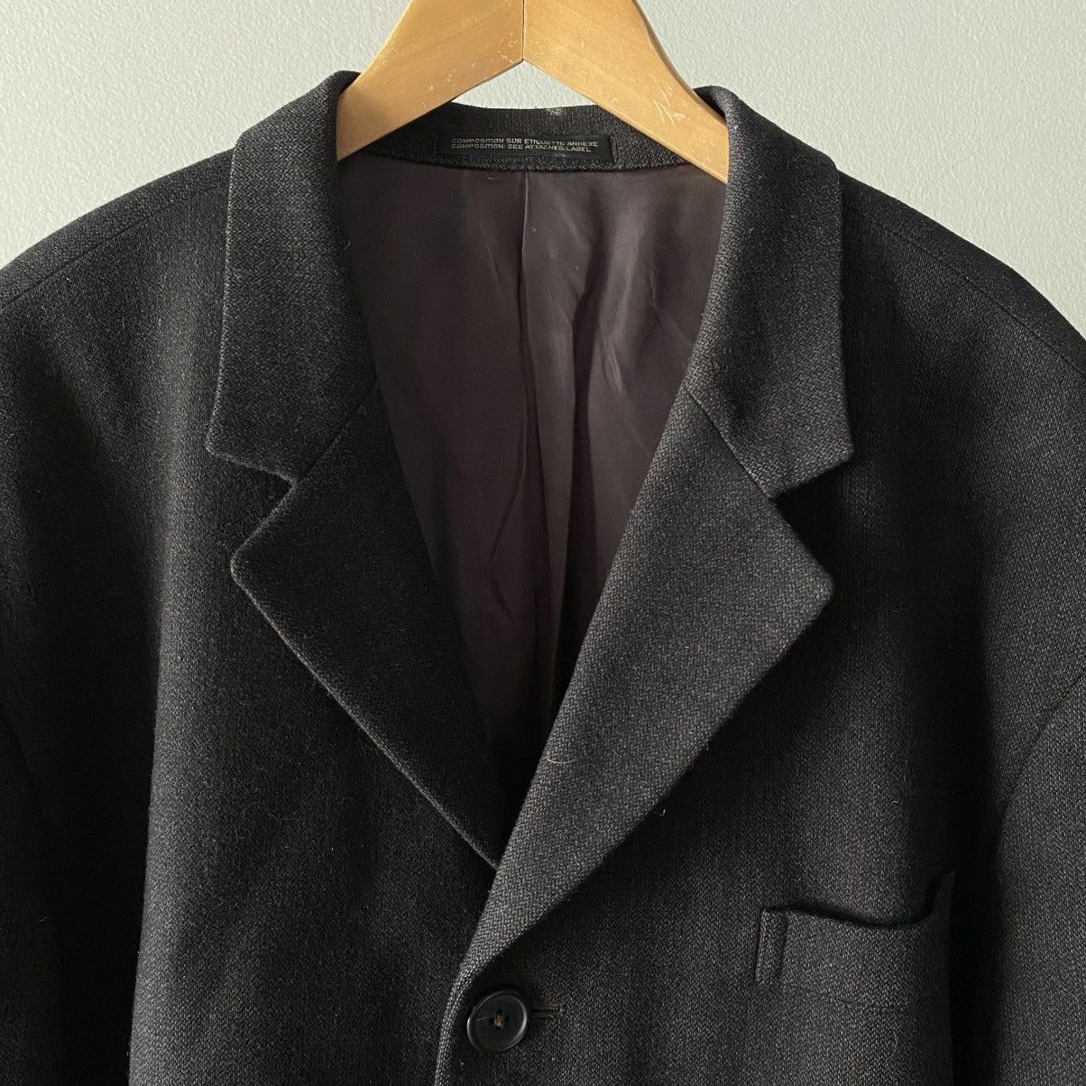 Y's × Yohji Yamamoto Y's for men YOHJI YAMAMOTO Dark Grey Wool Blazer Size 40R - 22 Thumbnail