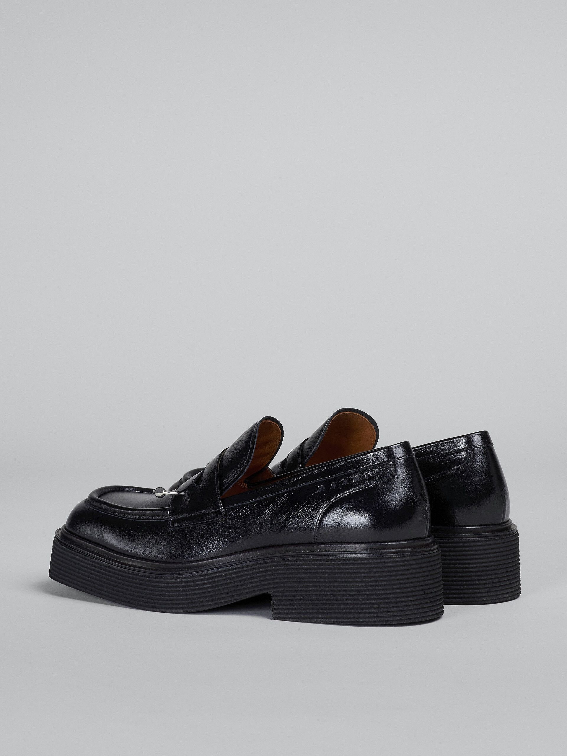 Marni oc11z0525 Shiny Leather Moccasin in Black Size US 11 / EU 44 - 2 Thumbnail