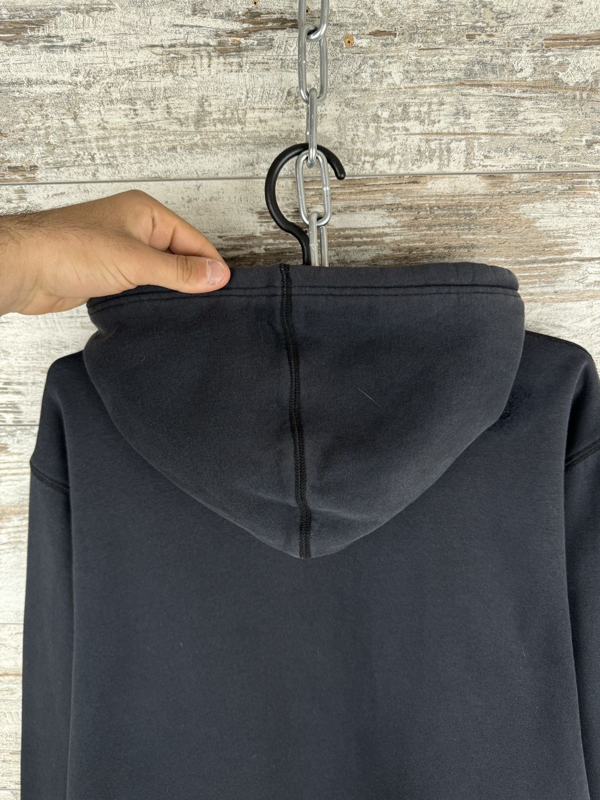 Nike × Vintage Mens Vintage Nike big logo hoodie distressed y2k rare drill Size US XL / EU 56 / 4 - 14 Thumbnail