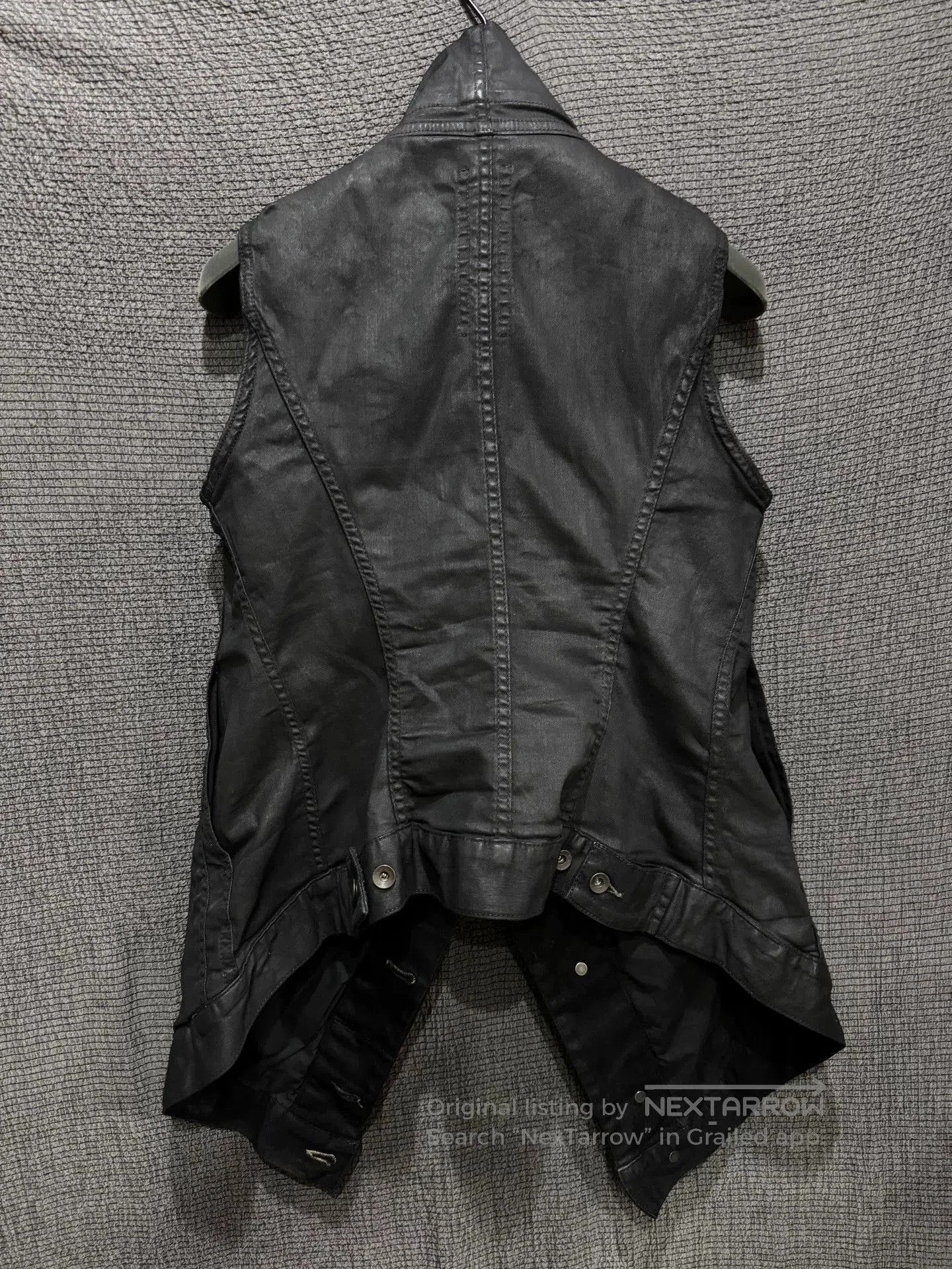 Rick Owens rick owens waxed denim vest jacket. Size US S / EU 44-46 / 1 - 2 Thumbnail