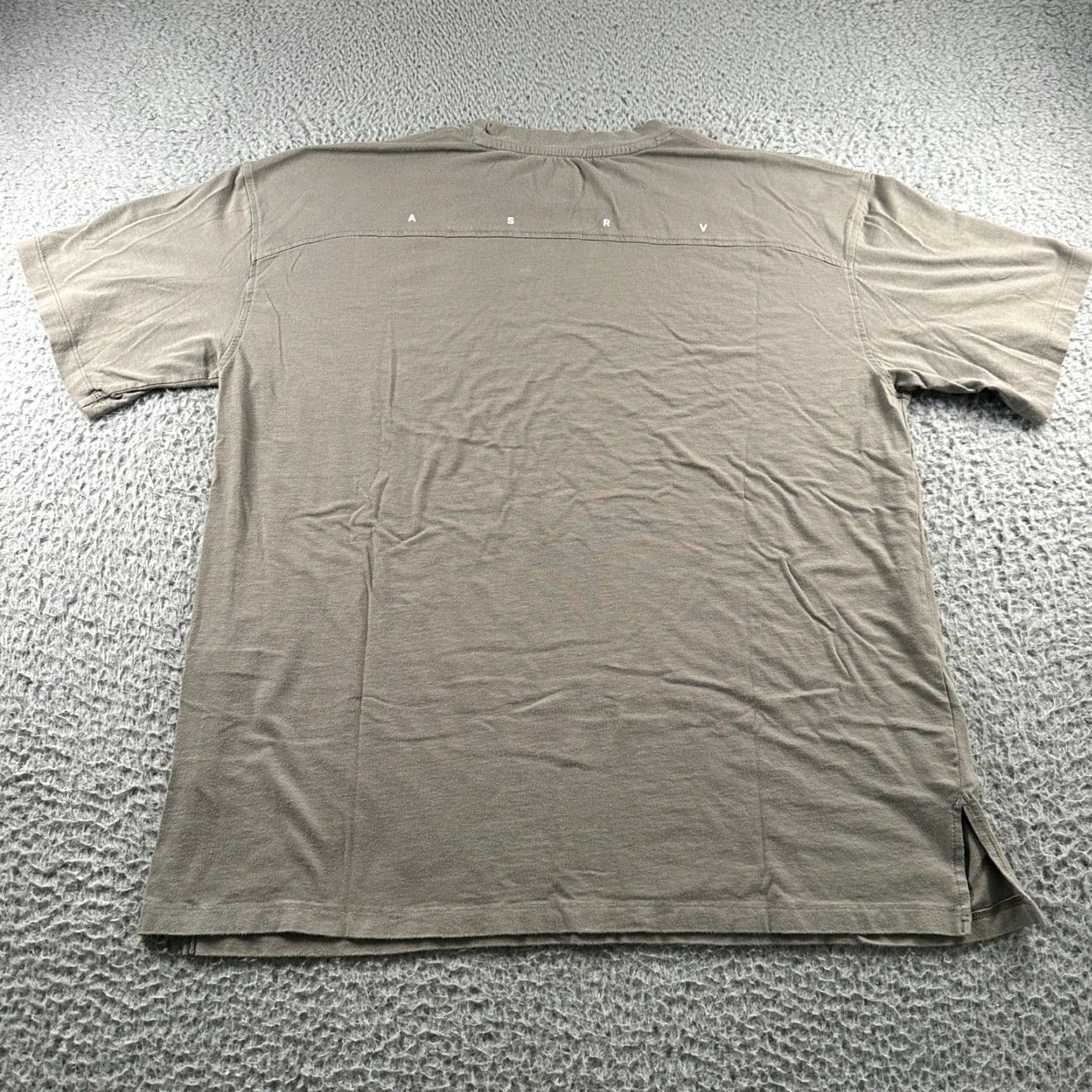 ASRV ASRV T-Shirt Mens M Olive Crewneck Back Oversized Side Split DSG-0824 Tag Size US M / EU 48-50 / 2 - 4 Thumbnail