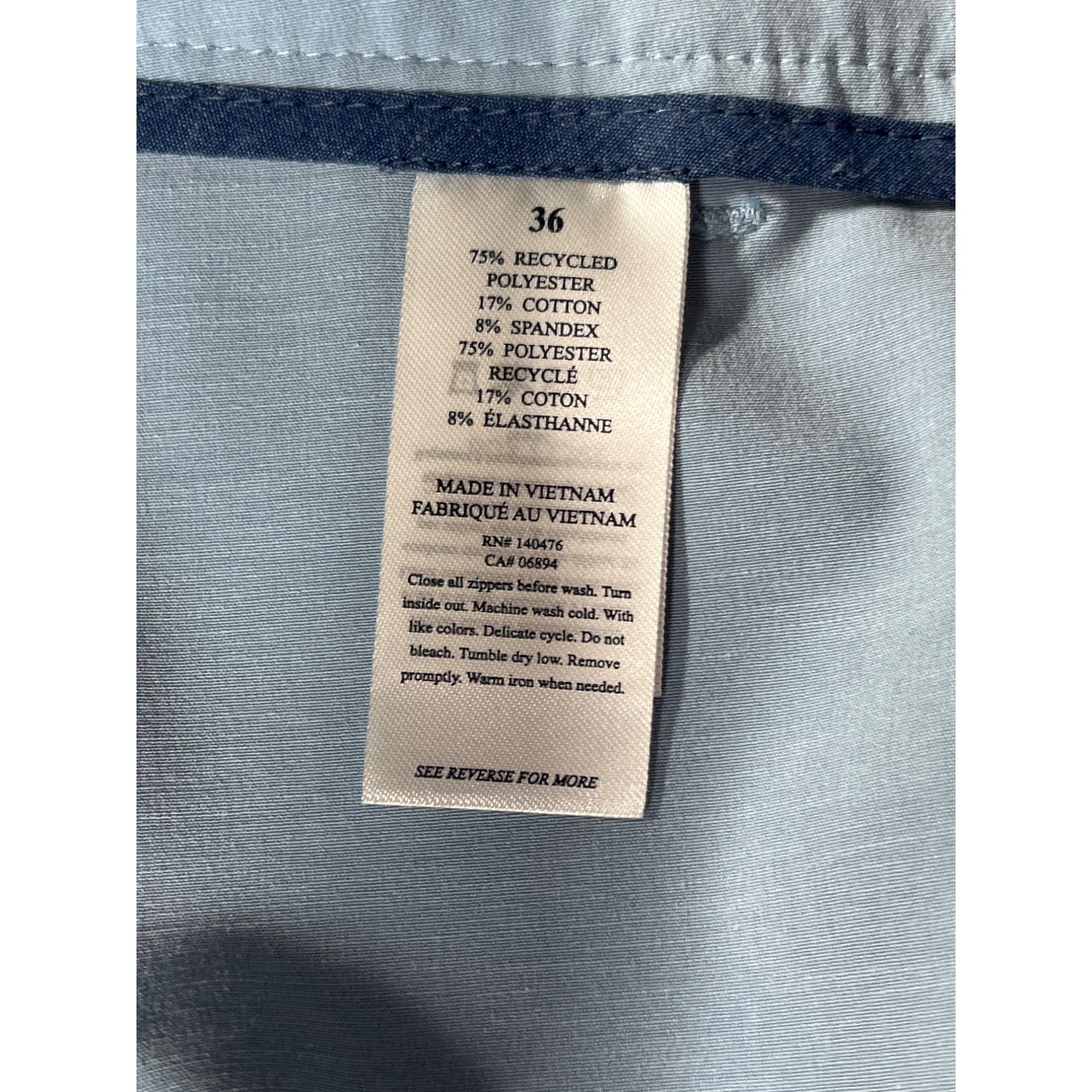 Faherty Faherty Mens Light Blue Casual Shorts Size 36 SKU 7099 Size US 36 / EU 52 - 3 Thumbnail