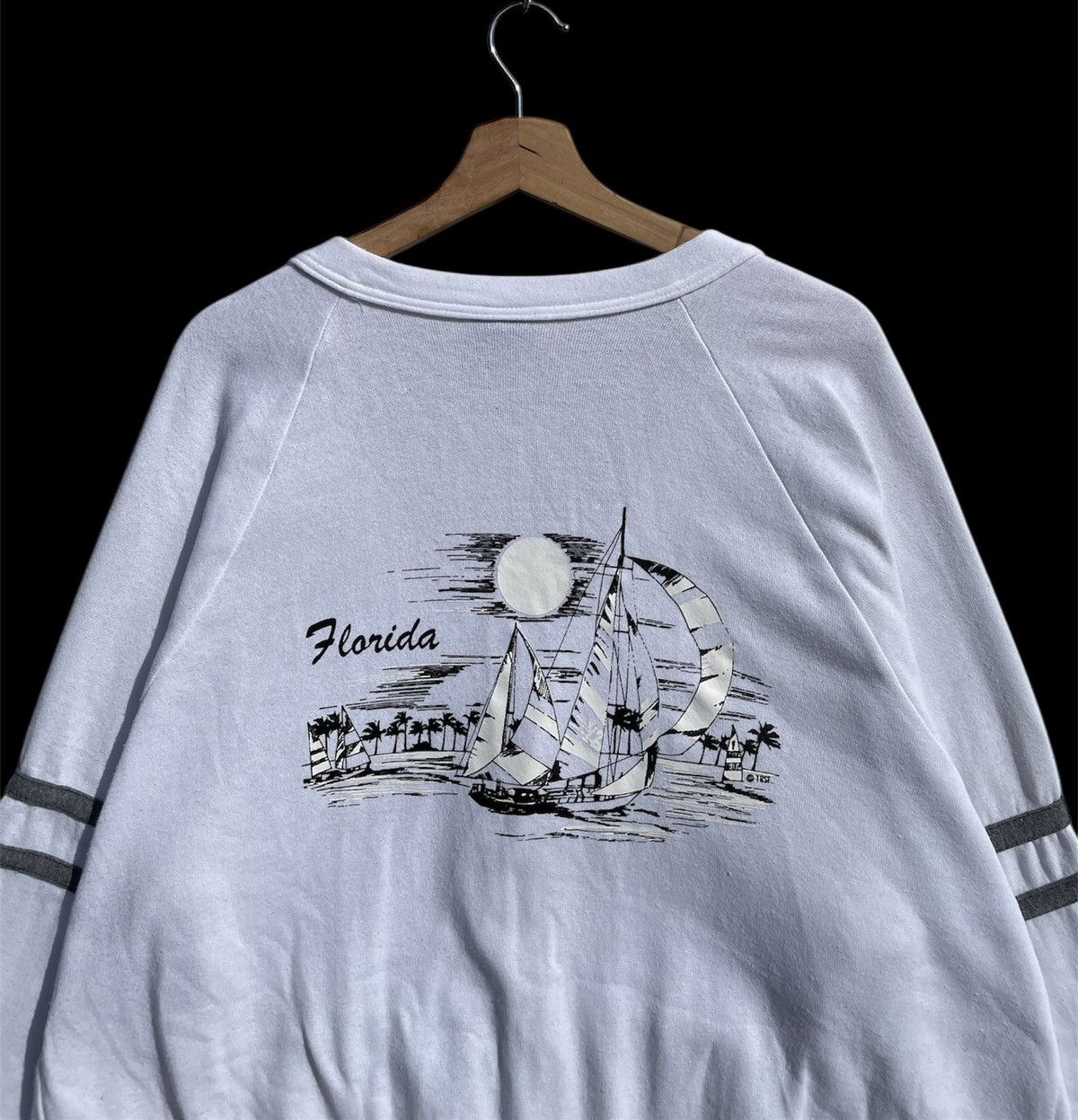 Vintage RARE🔥 Vintage Hollywood Beach Florida Graphic Print Cardigan Size US XL / EU 56 / 4 - 3 Thumbnail