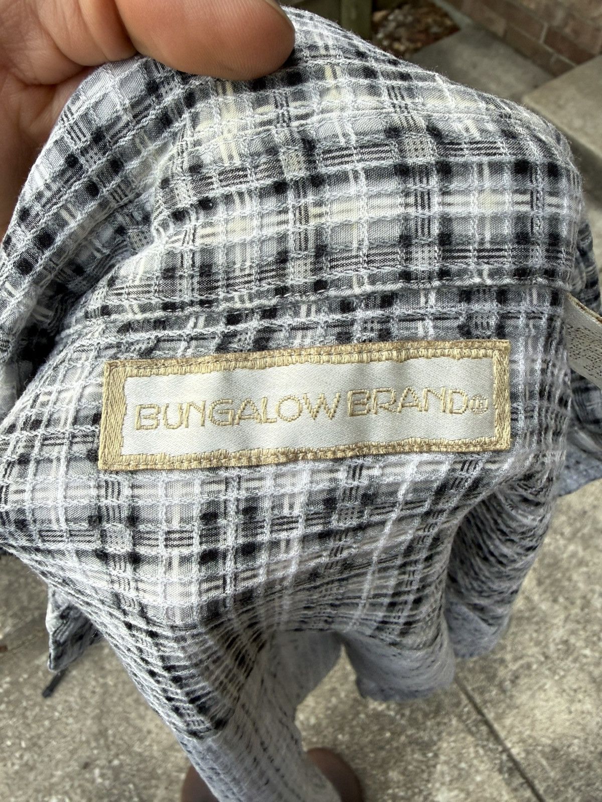 Vintage Vtg Bungalow Bouquet Tweed / Check Flannel Overshirt Size US L / EU 52-54 / 3 - 3 Thumbnail