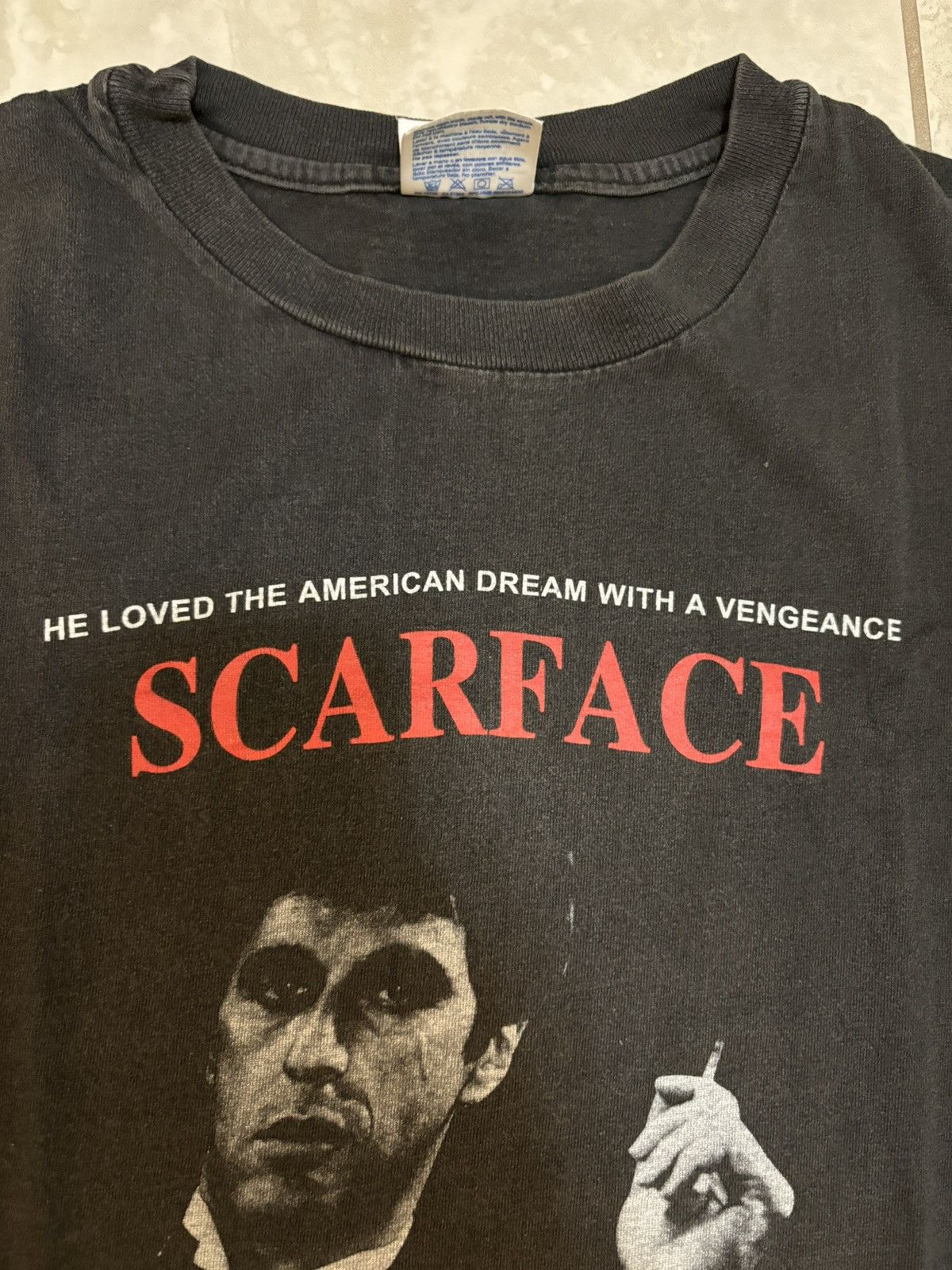 Vintage Rare Vintage Scarface Tony Montana Al Pacino Movie T Shirt Size US XL / EU 56 / 4 - 9 Thumbnail