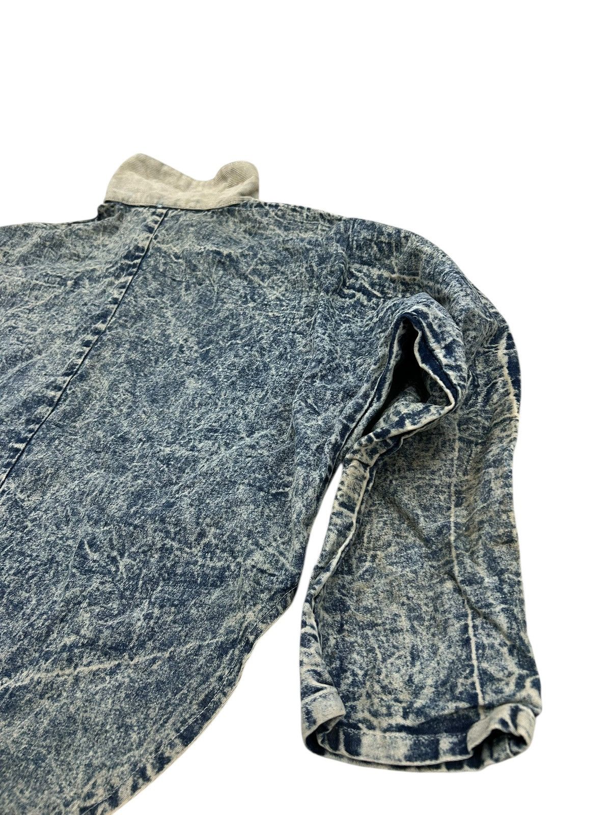 Le Grande Bleu (L.G.B.) Vintage Hot Things 90s Acid Wash Clawn Marks Corduroy Collar Size US L / EU 52-54 / 3 - 13 Thumbnail