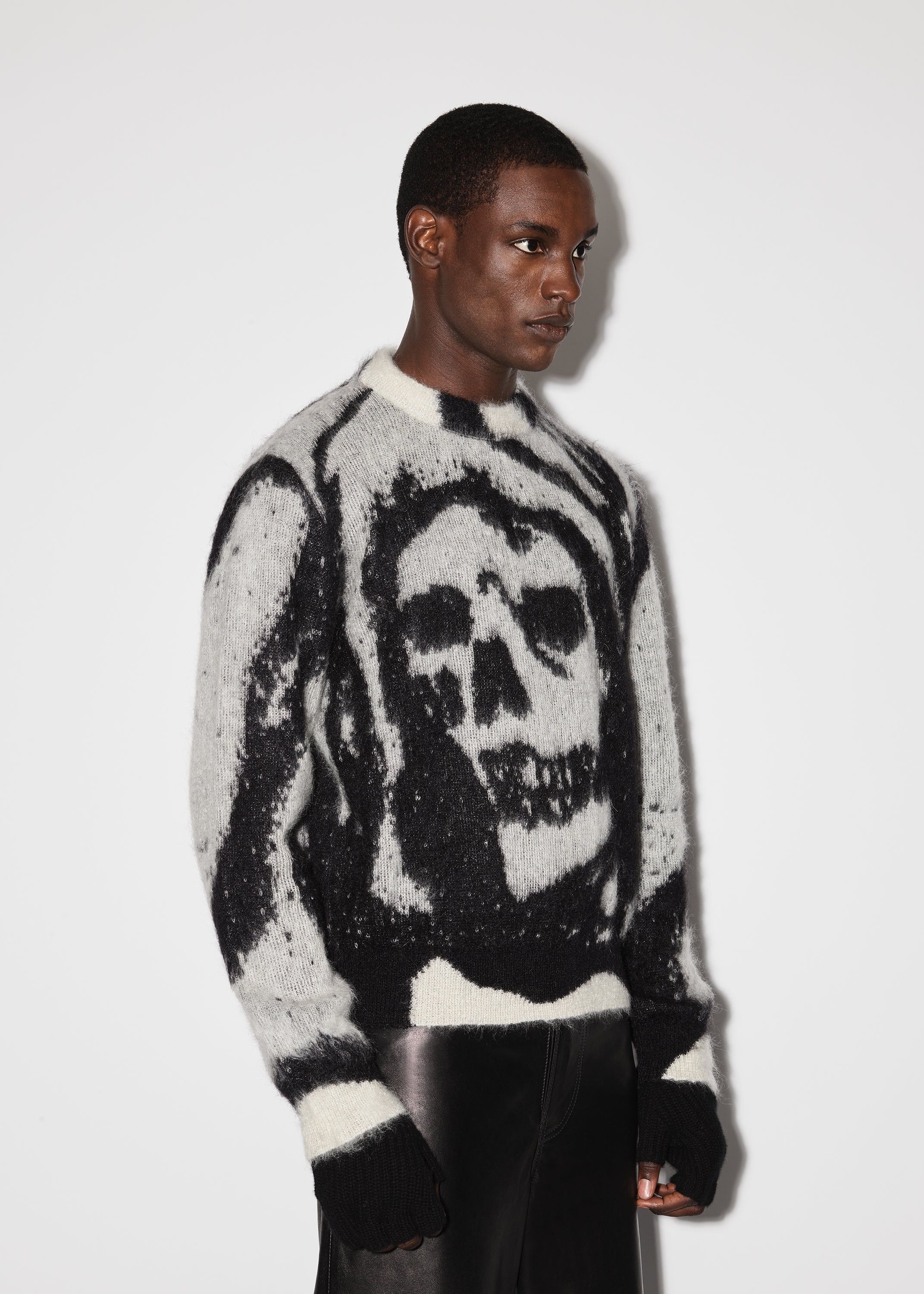 Amiri × Wes Lang o1w1db10125 Reaper Crewneck Sweater in Black/Grey Size US M / EU 48-50 / 2 - 3 Thumbnail