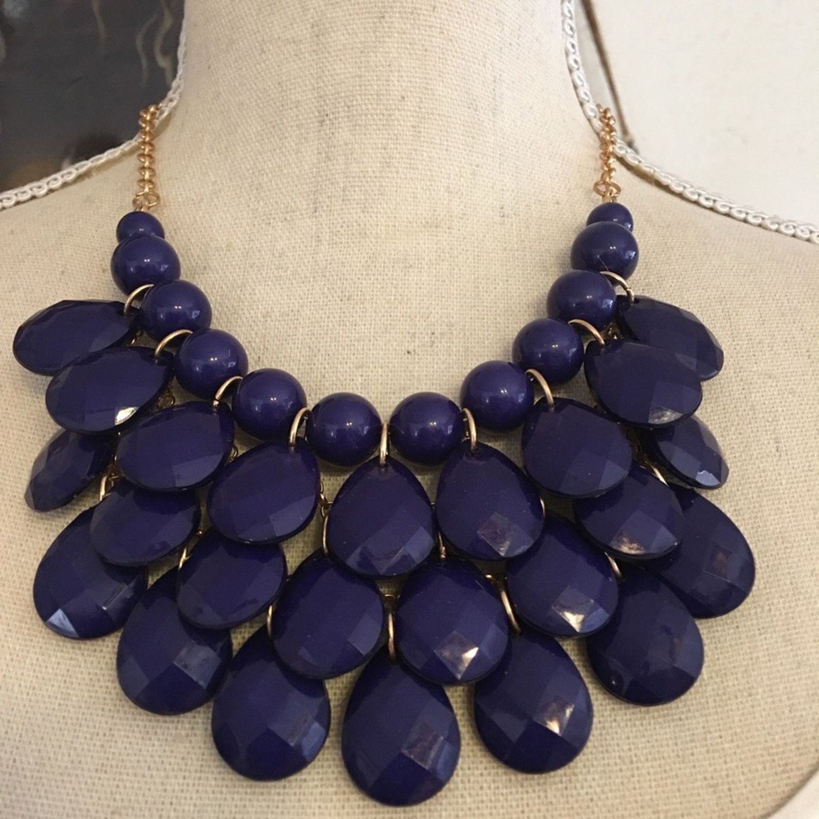 Jewelry Purple multi layer beaded necklace Size ONE SIZE - 1 Thumbnail