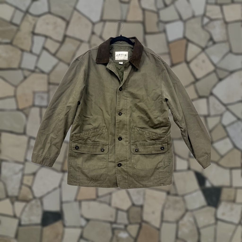 Orvis Orvis Jacket Corduroy Collar Olive Quilted Mens L Cotton Polyester Coat/Field Coat Size US L / EU 52-54 / 3 - 1 Thumbnail