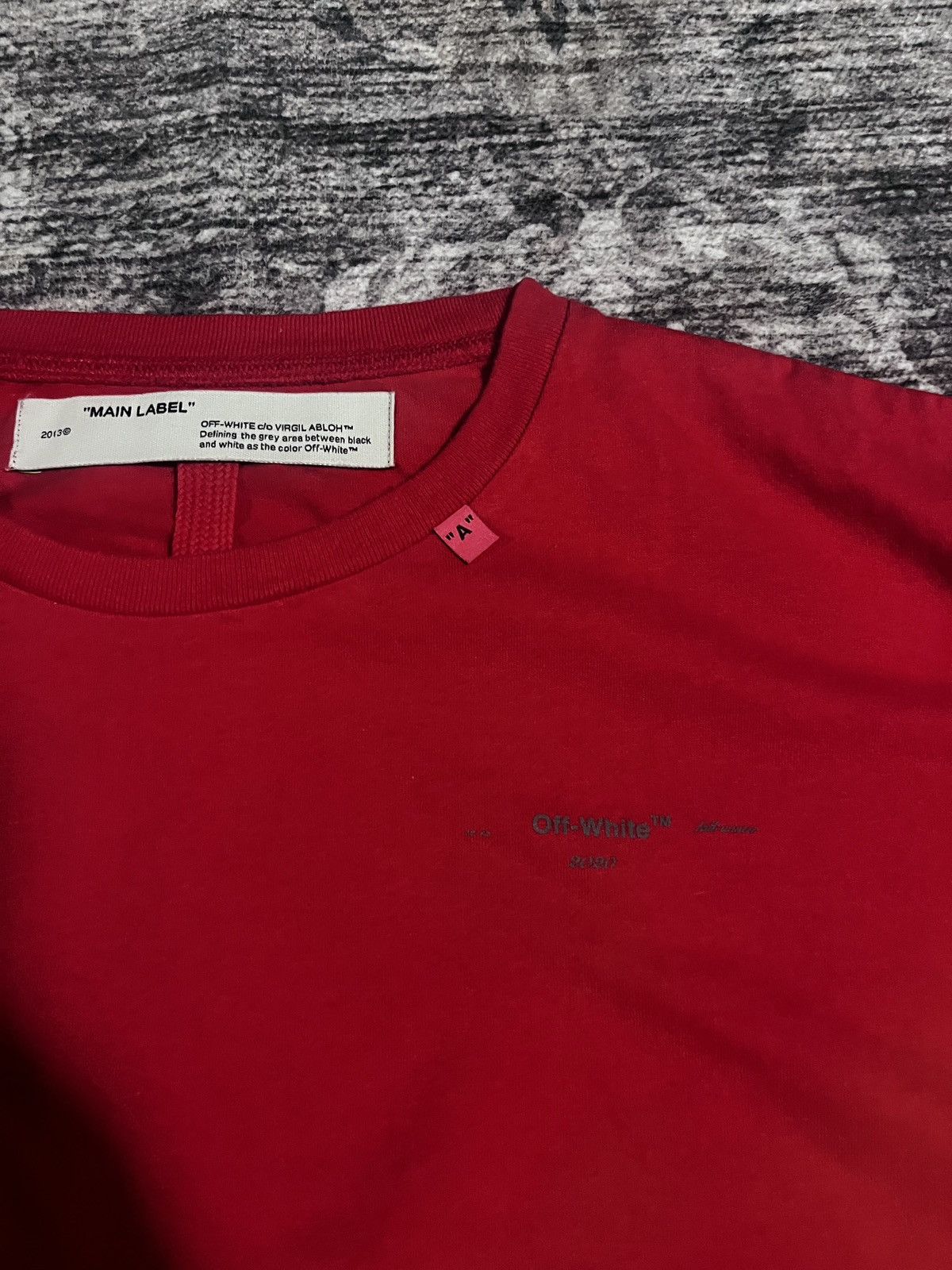 Off-White Off-White Red Unfinished reflective logo T-Shirt Size US XL / EU 56 / 4 - 2 Thumbnail
