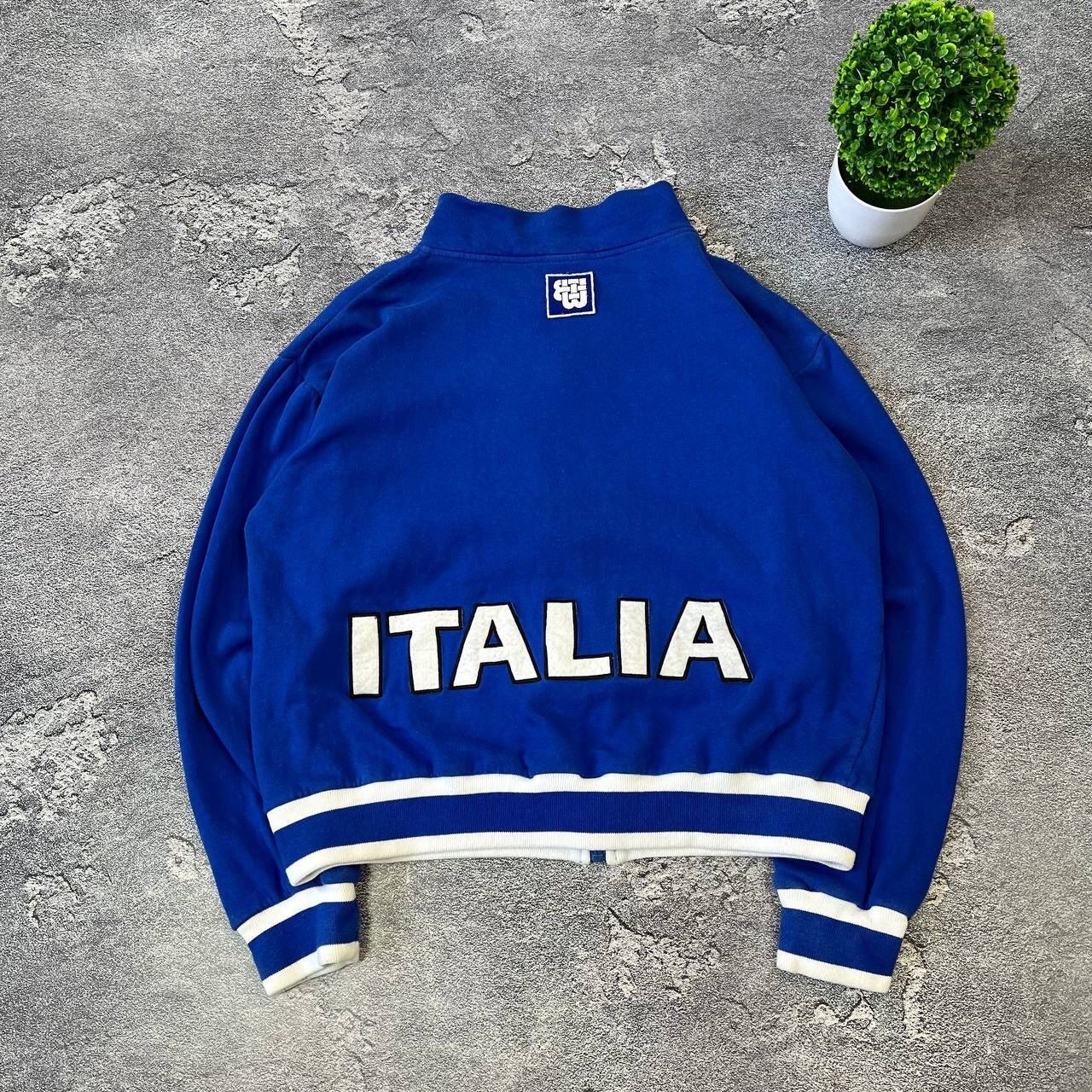 Other Y2K Rare 🇮🇹 Blue Italia Team big center logo Soccer Zip Size US S / EU 44-46 / 1 - 5 Thumbnail