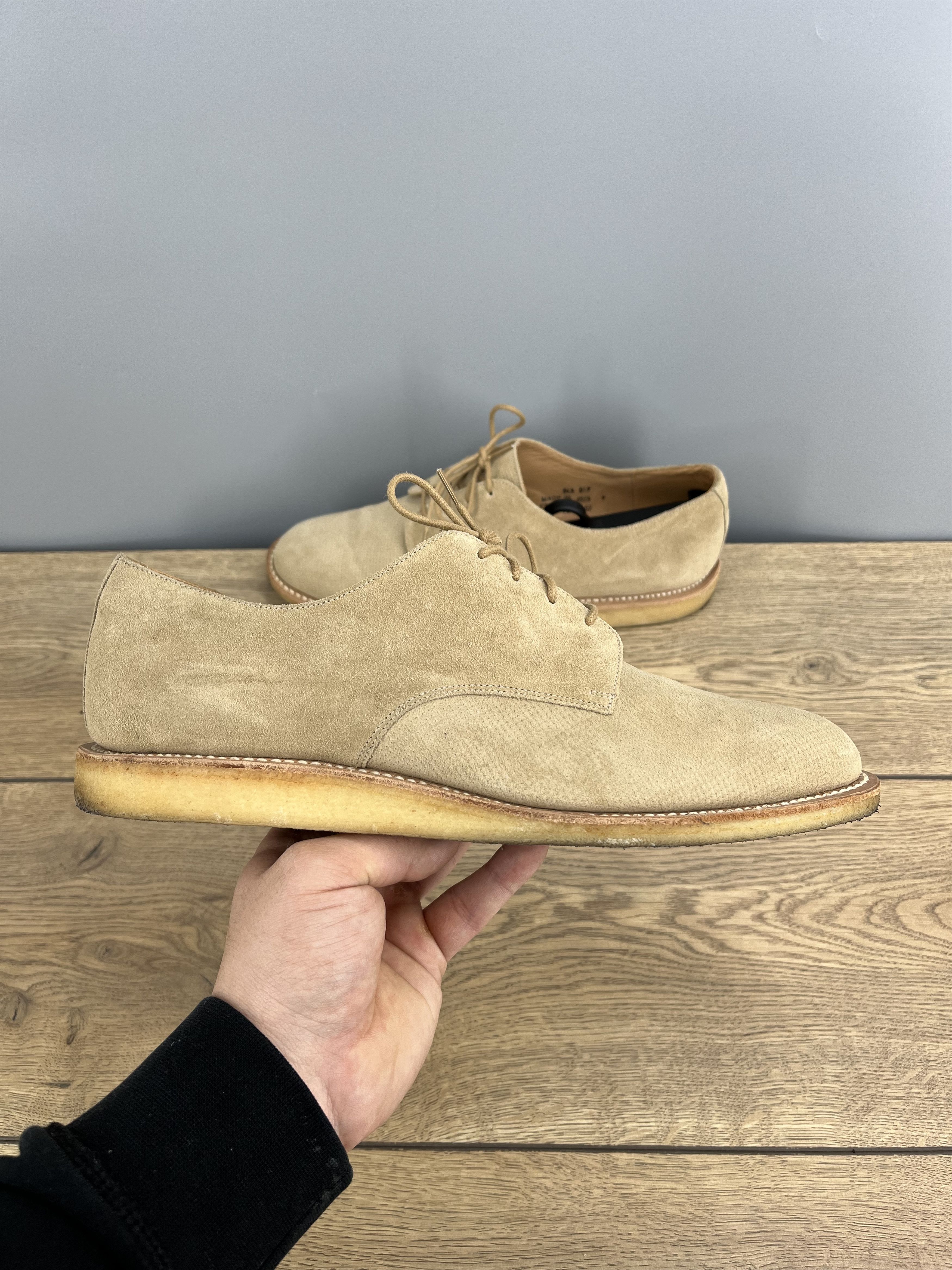 Richard James Richard James Savile Row Suede Derby Shoes Beige UK 9 Size US 9 / EU 42 - 2 Thumbnail