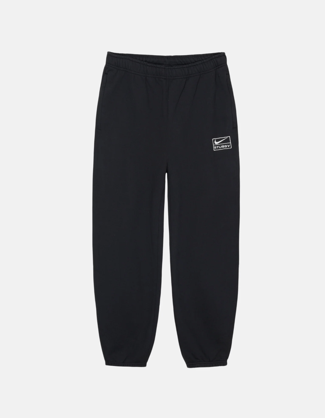 image of Stüssy & Nike Stone Washed Fleece Pant in Black, Men's (Size 34)